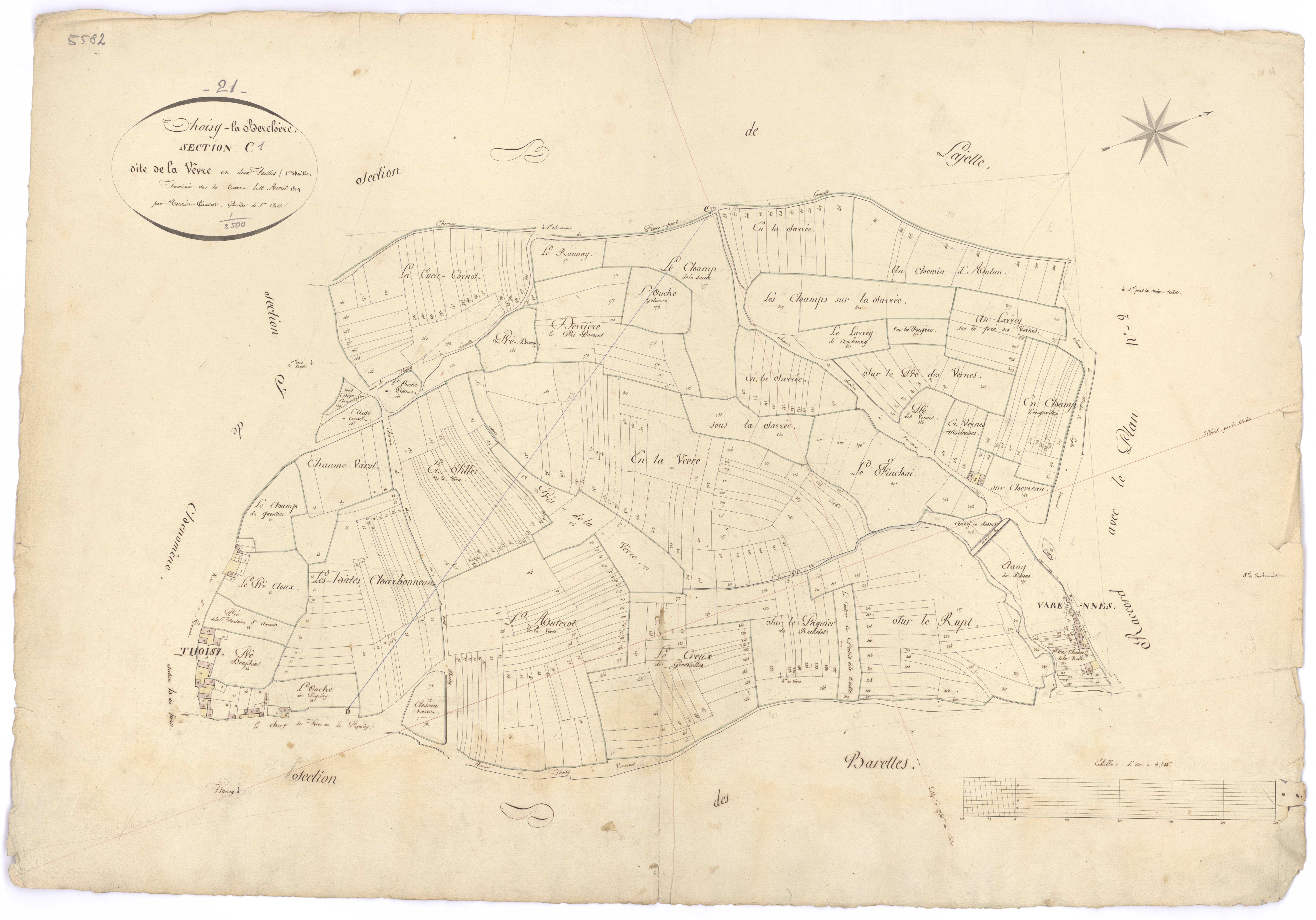 Thoisy-la-Berchère - Section C1 - 3 P PLAN 629/5