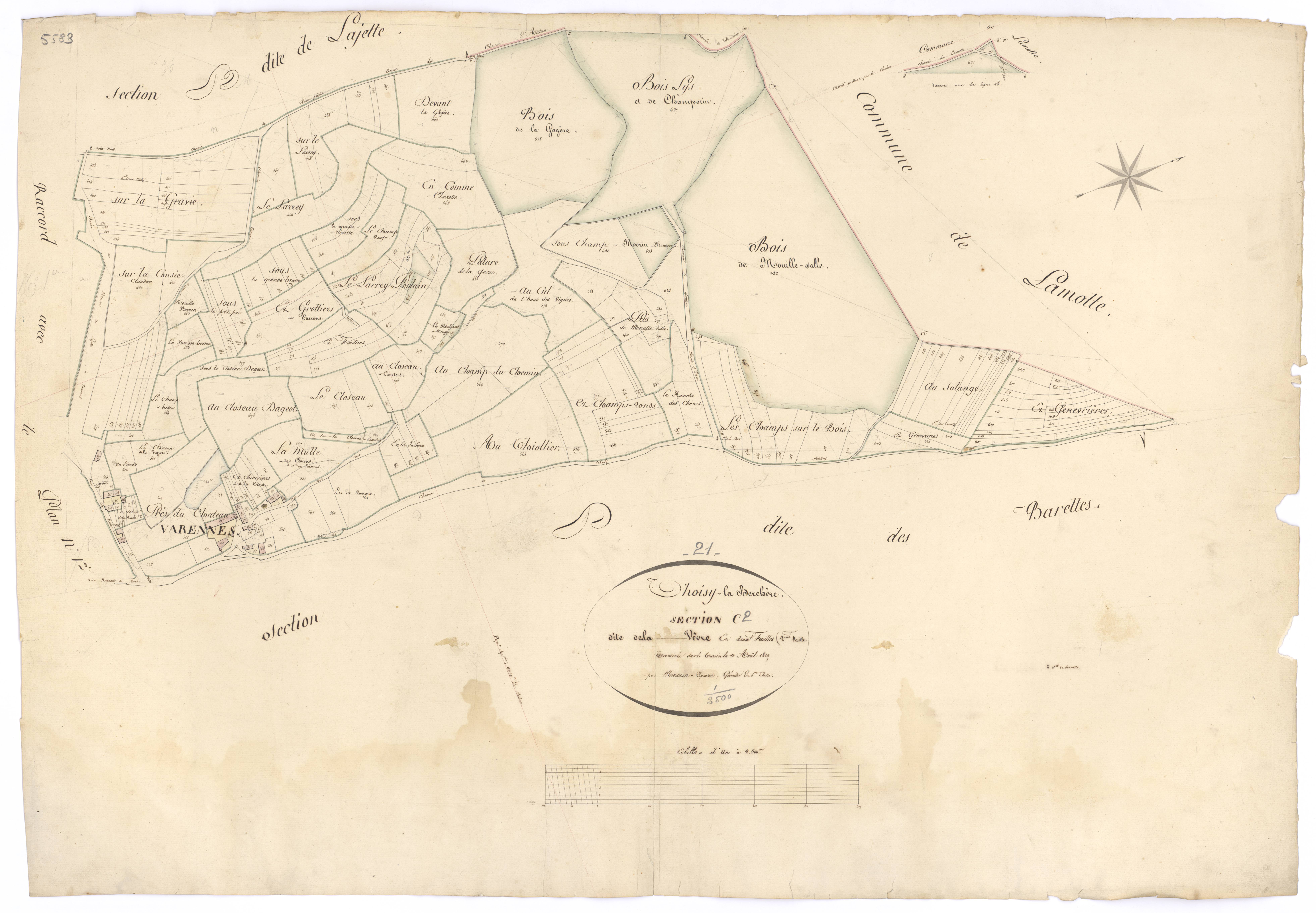 Thoisy-la-Berchère - Section C2 - 3 P PLAN 629/6
