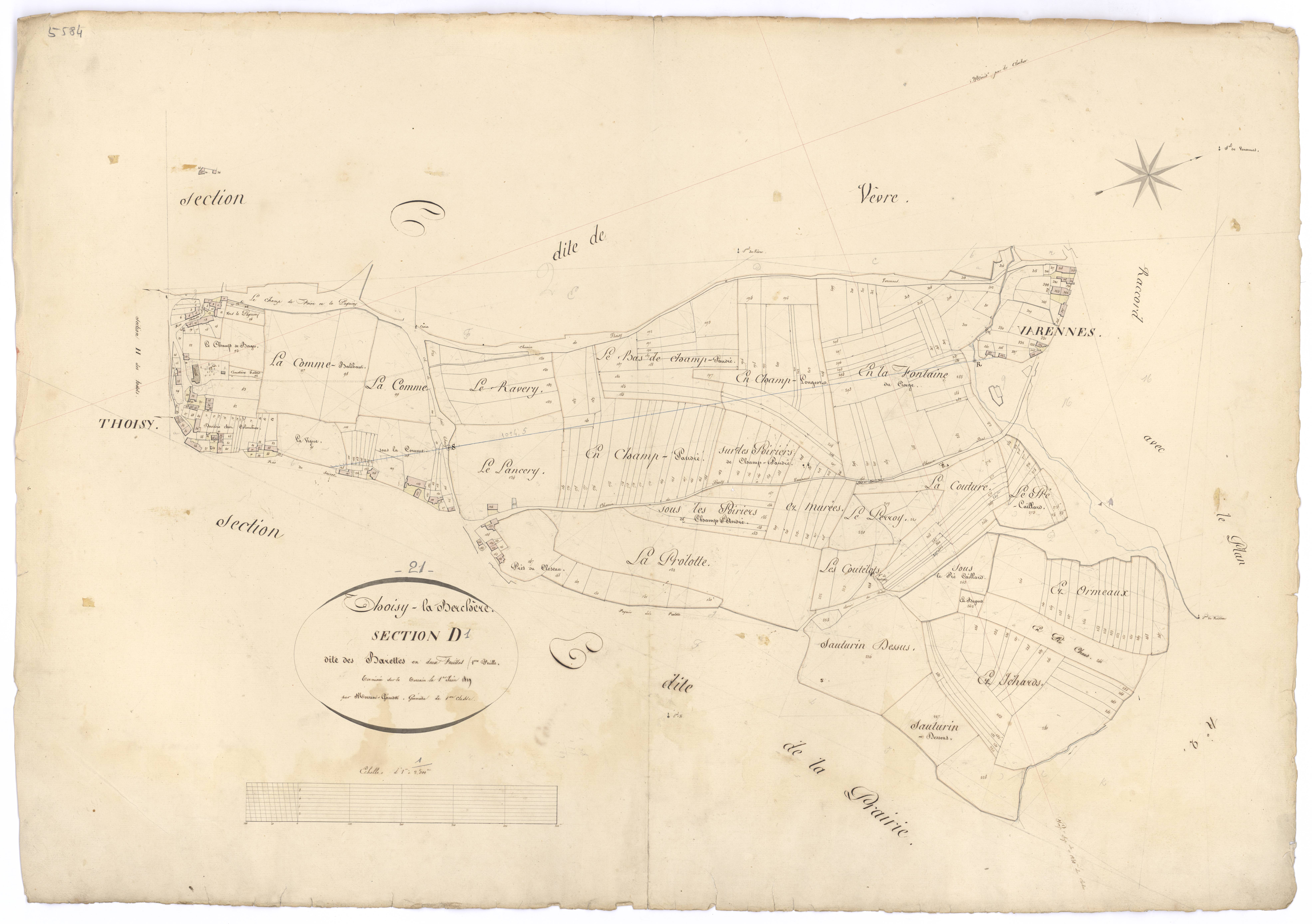 Thoisy-la-Berchère - Section D1 - 3 P PLAN 629/7