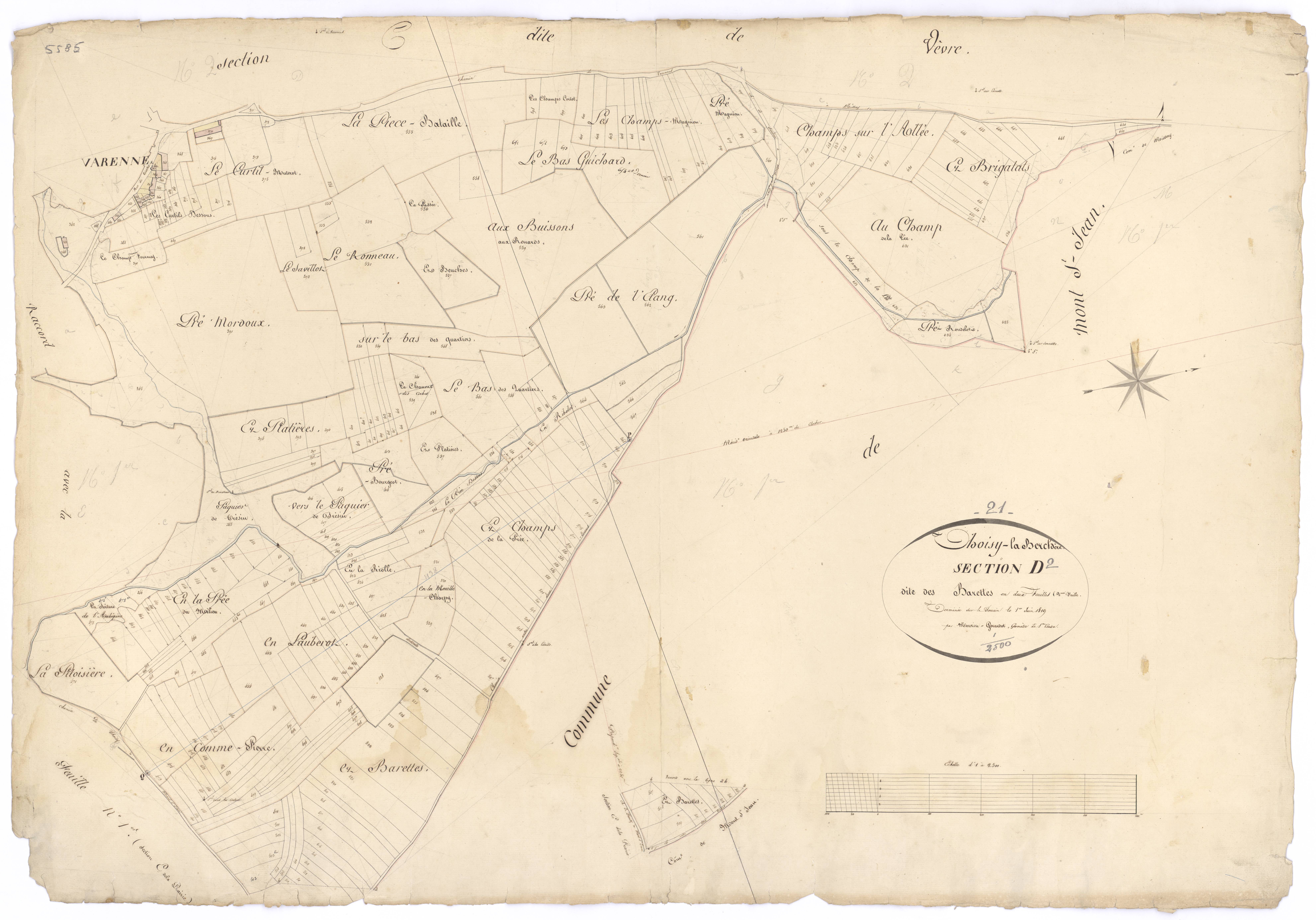 Thoisy-la-Berchère - Section D2 - 3 P PLAN 629/8