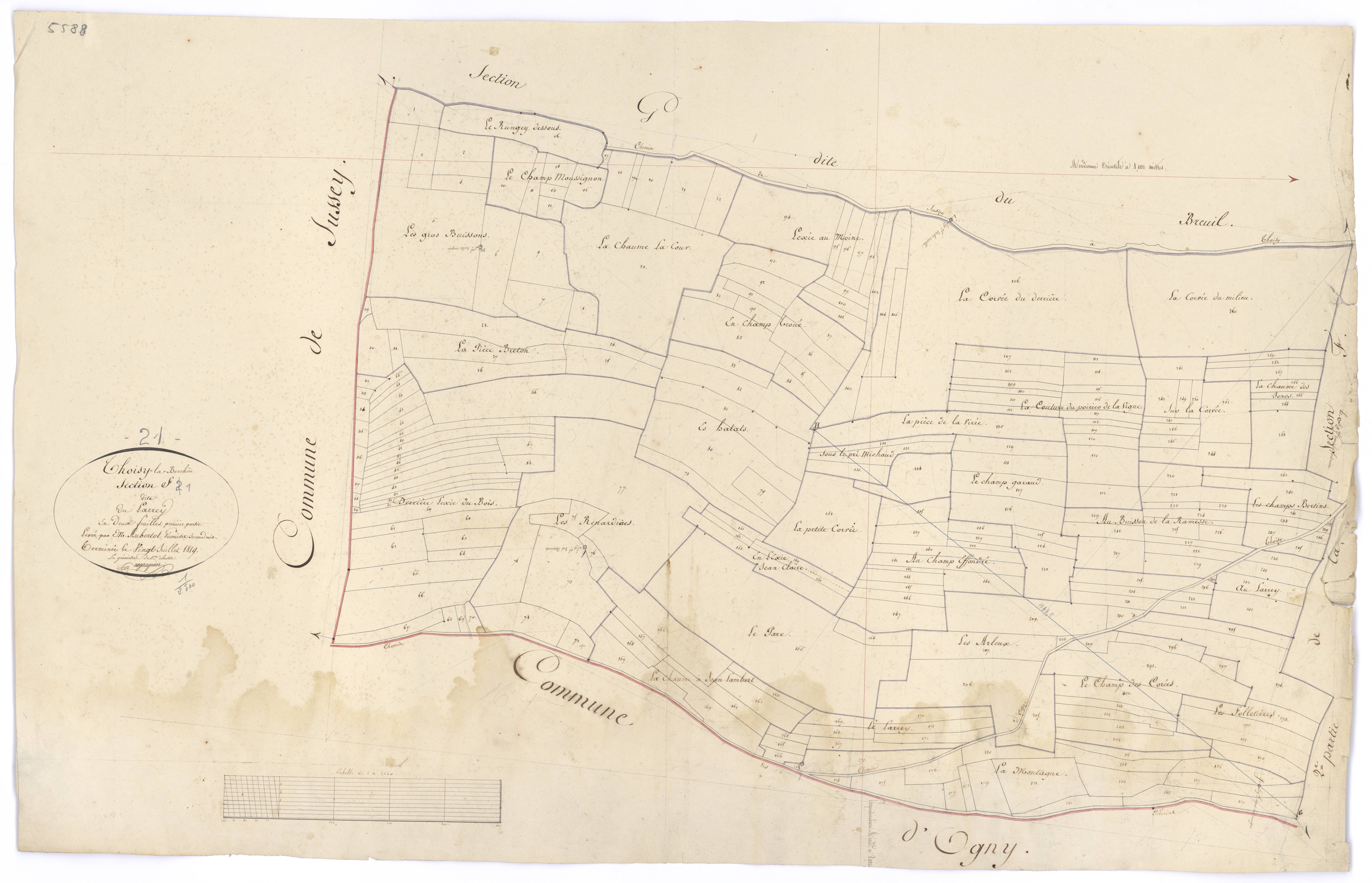 Thoisy-la-Berchère - Section F1 - 3 P PLAN 629/11