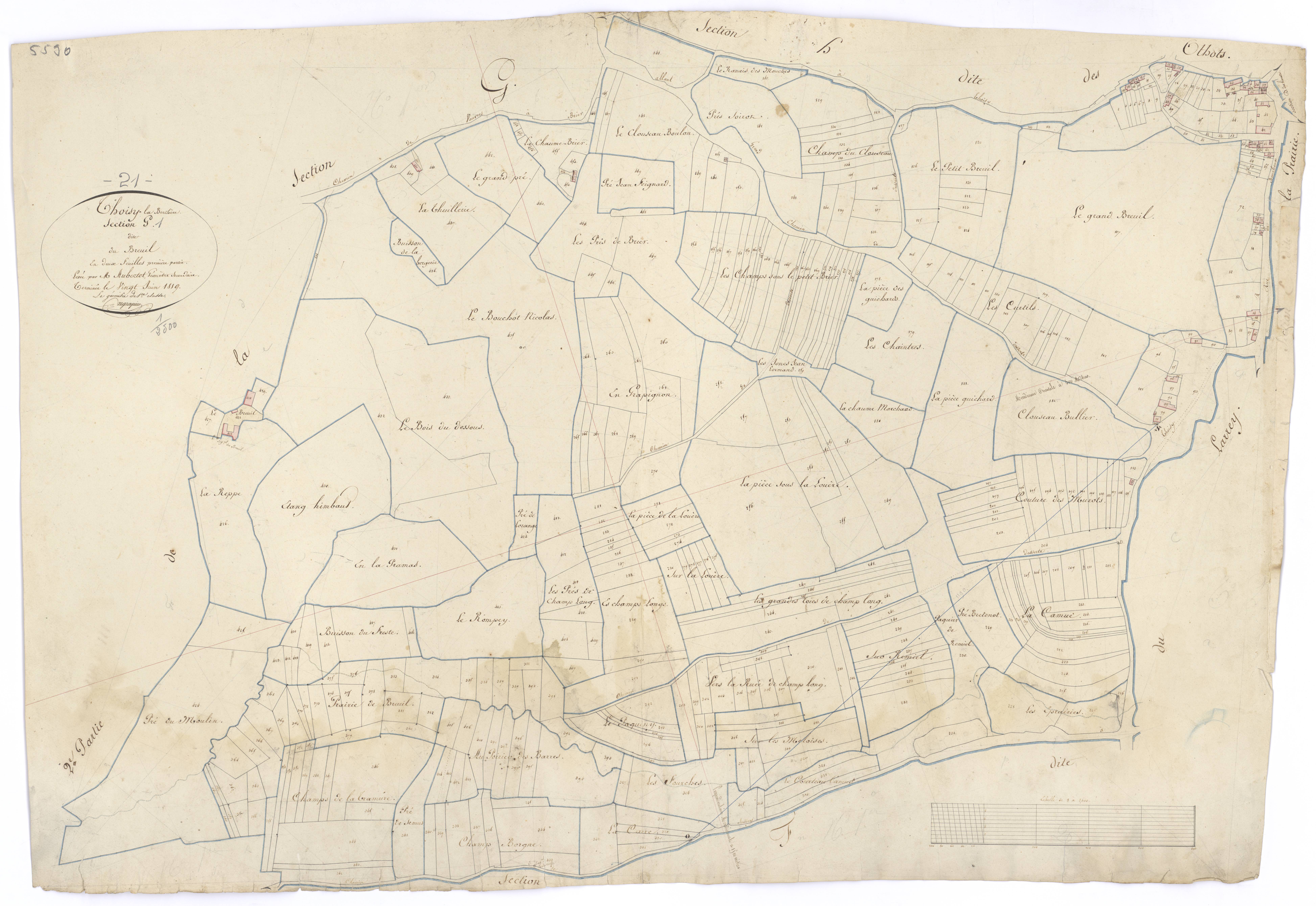 Thoisy-la-Berchère - Section G1 - 3 P PLAN 629/13