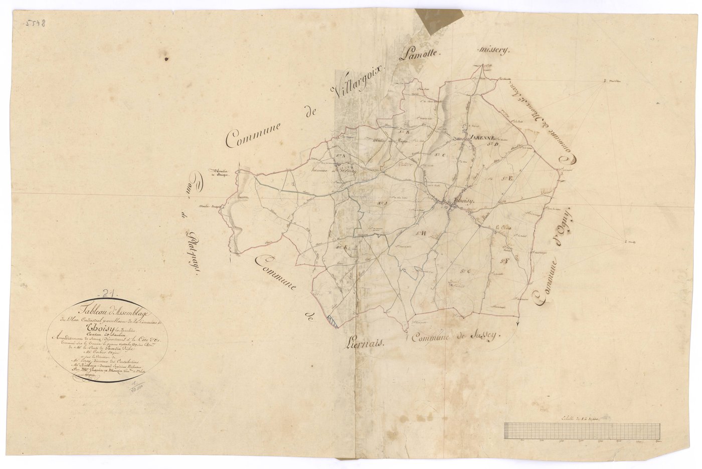 Thoisy-la-Berchère - Tableau d'assemblage - 3 P PLAN 629/1