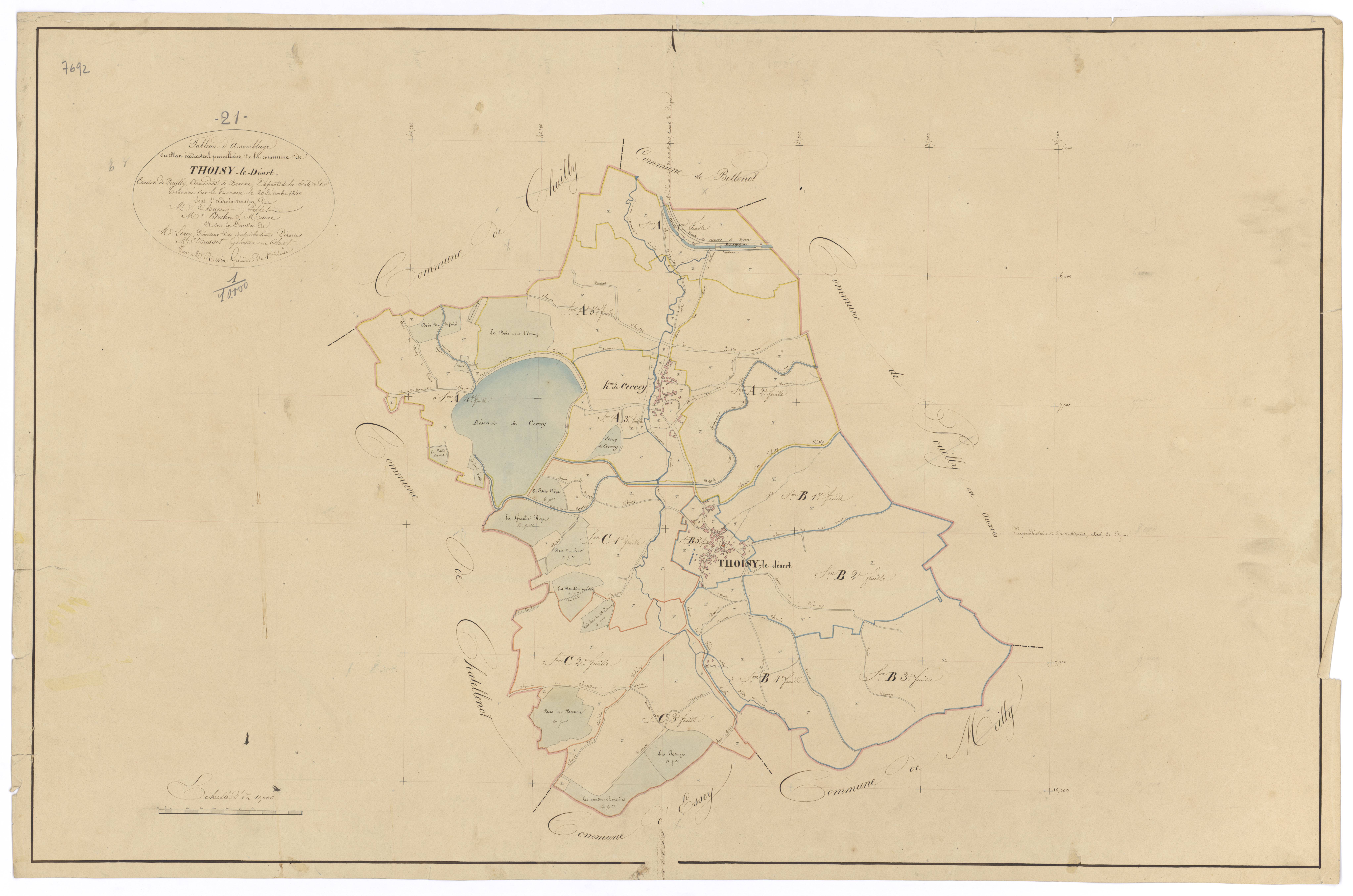Thoisy-le-Désert - Tableau d'assemblage - 3 P PLAN 630/1