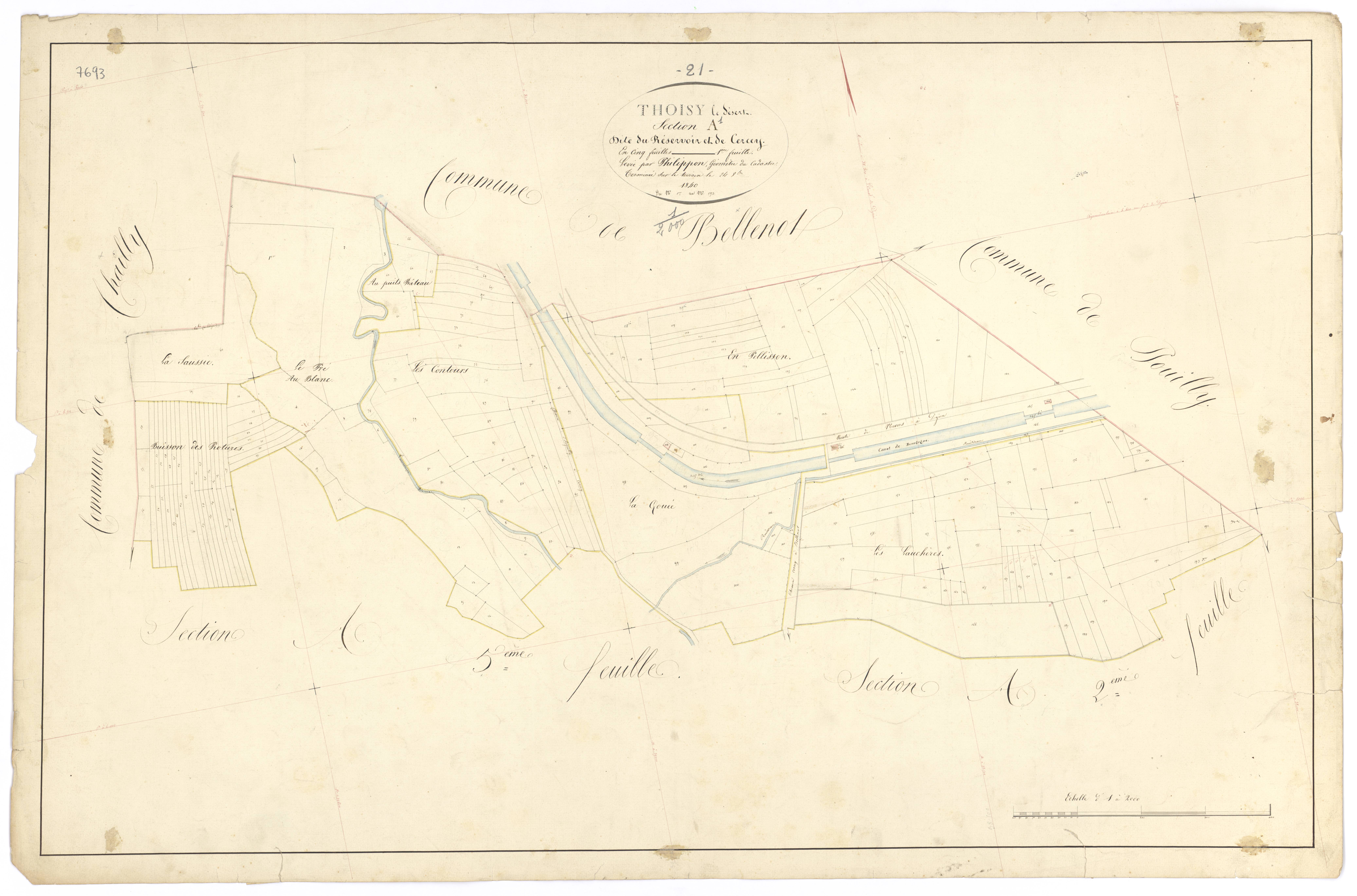 Thoisy-le-Désert - Section A1 - 3 P PLAN 630/2