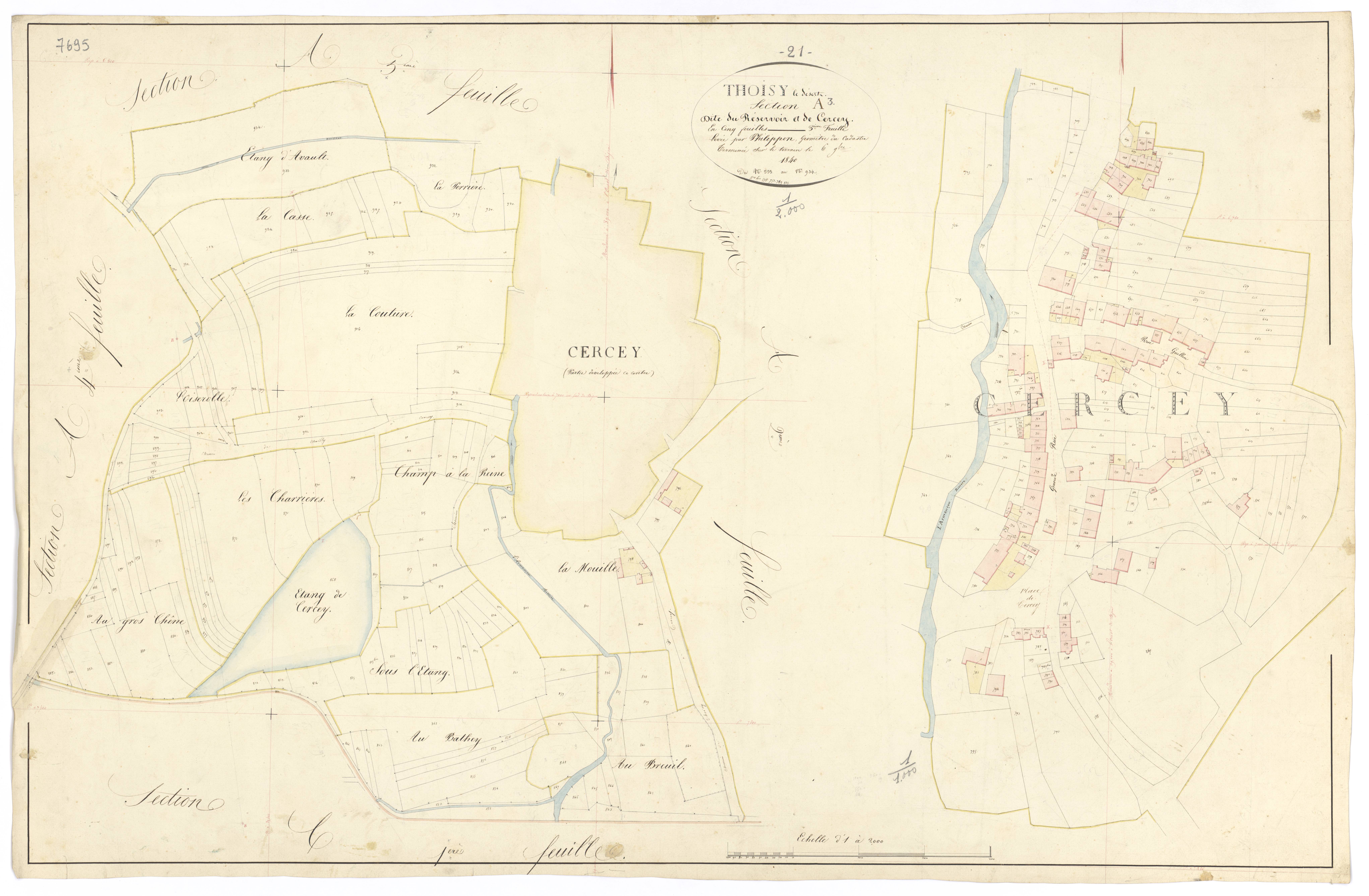 Thoisy-le-Désert - Section A3 - 3 P PLAN 630/4