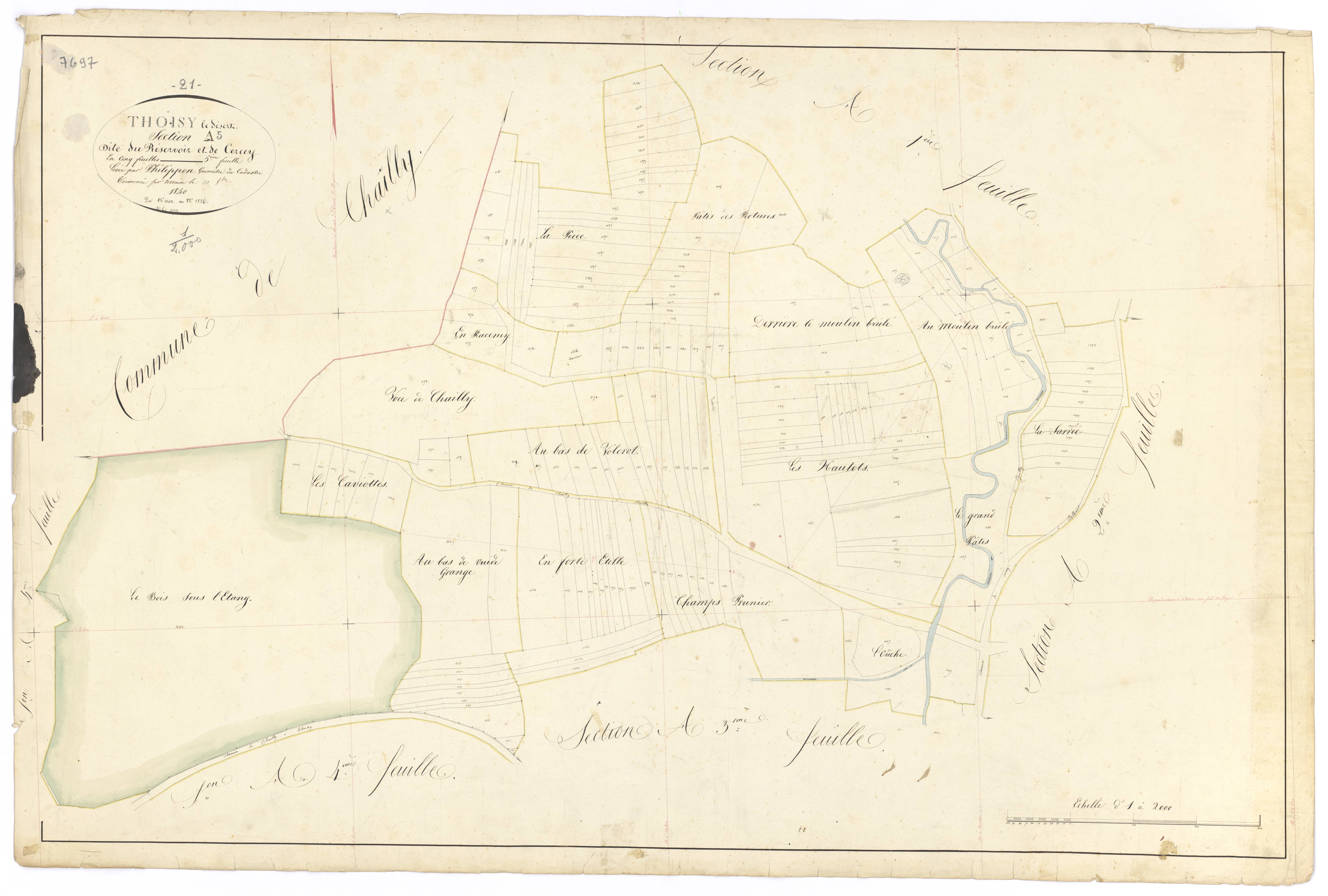 Thoisy-le-Désert - Section A5 - 3 P PLAN 630/6