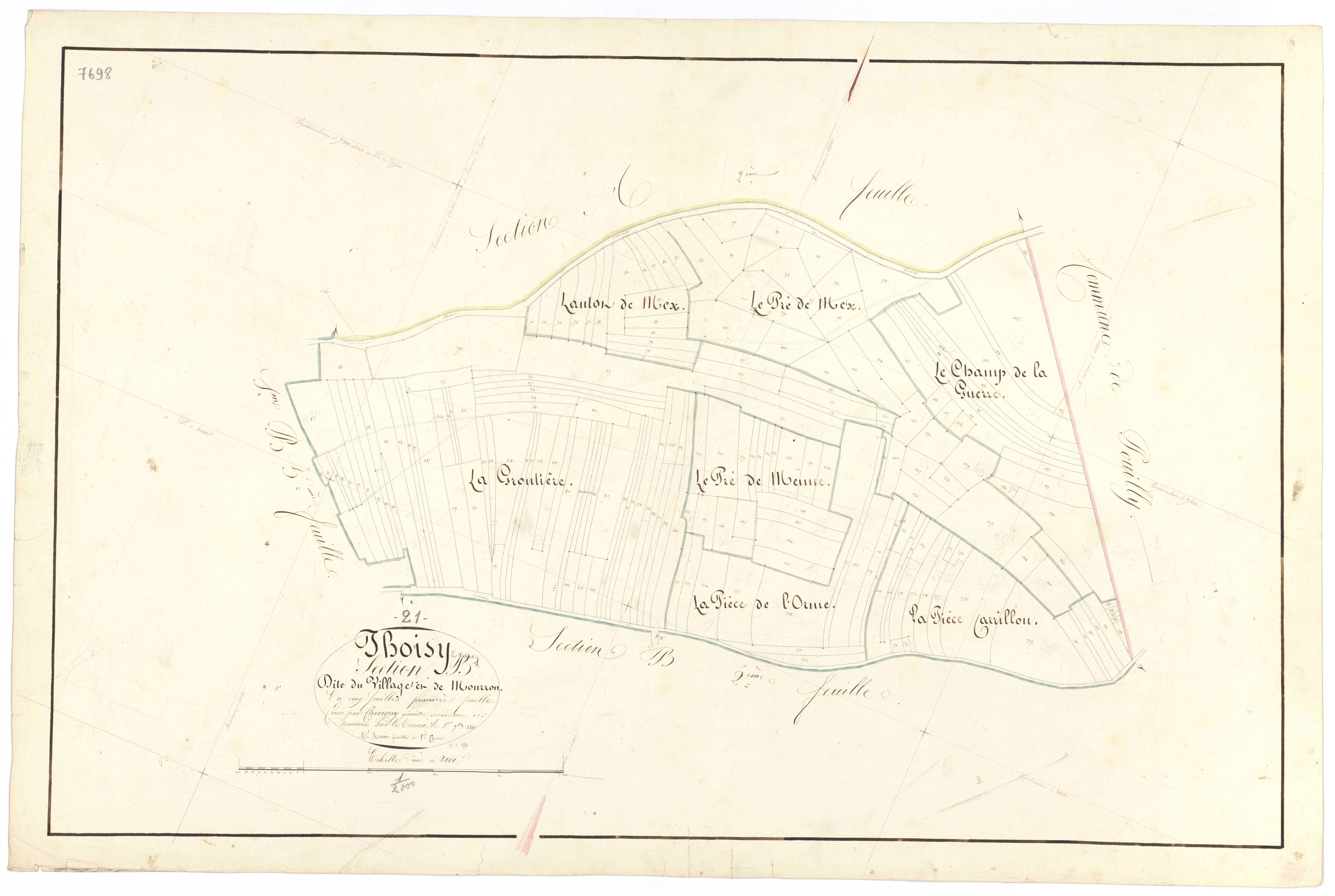 Thoisy-le-Désert - Section B1 - 3 P PLAN 630/7