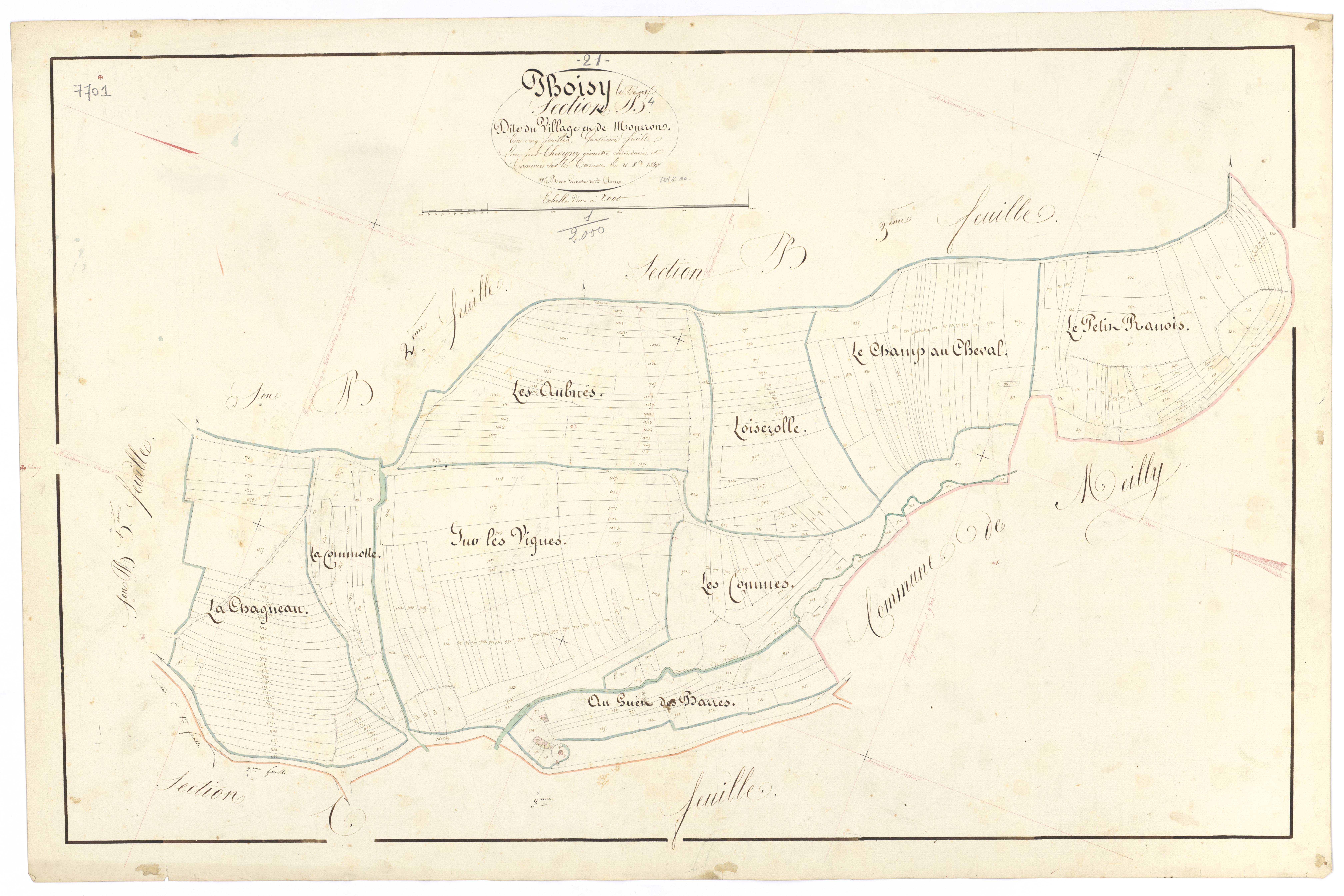 Thoisy-le-Désert - Section B4 - 3 P PLAN 630/10
