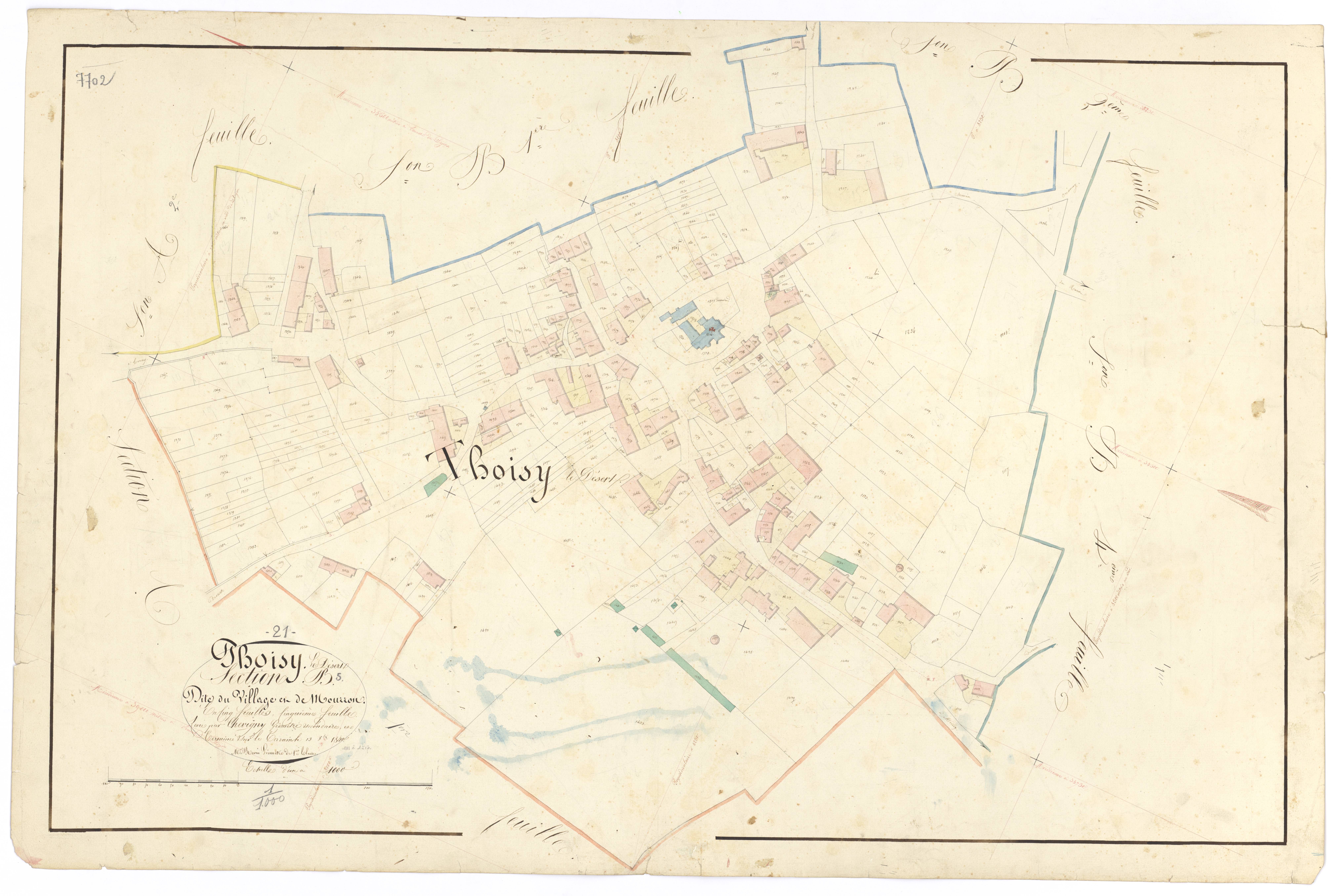 Thoisy-le-Désert - Section B5 - 3 P PLAN 630/11