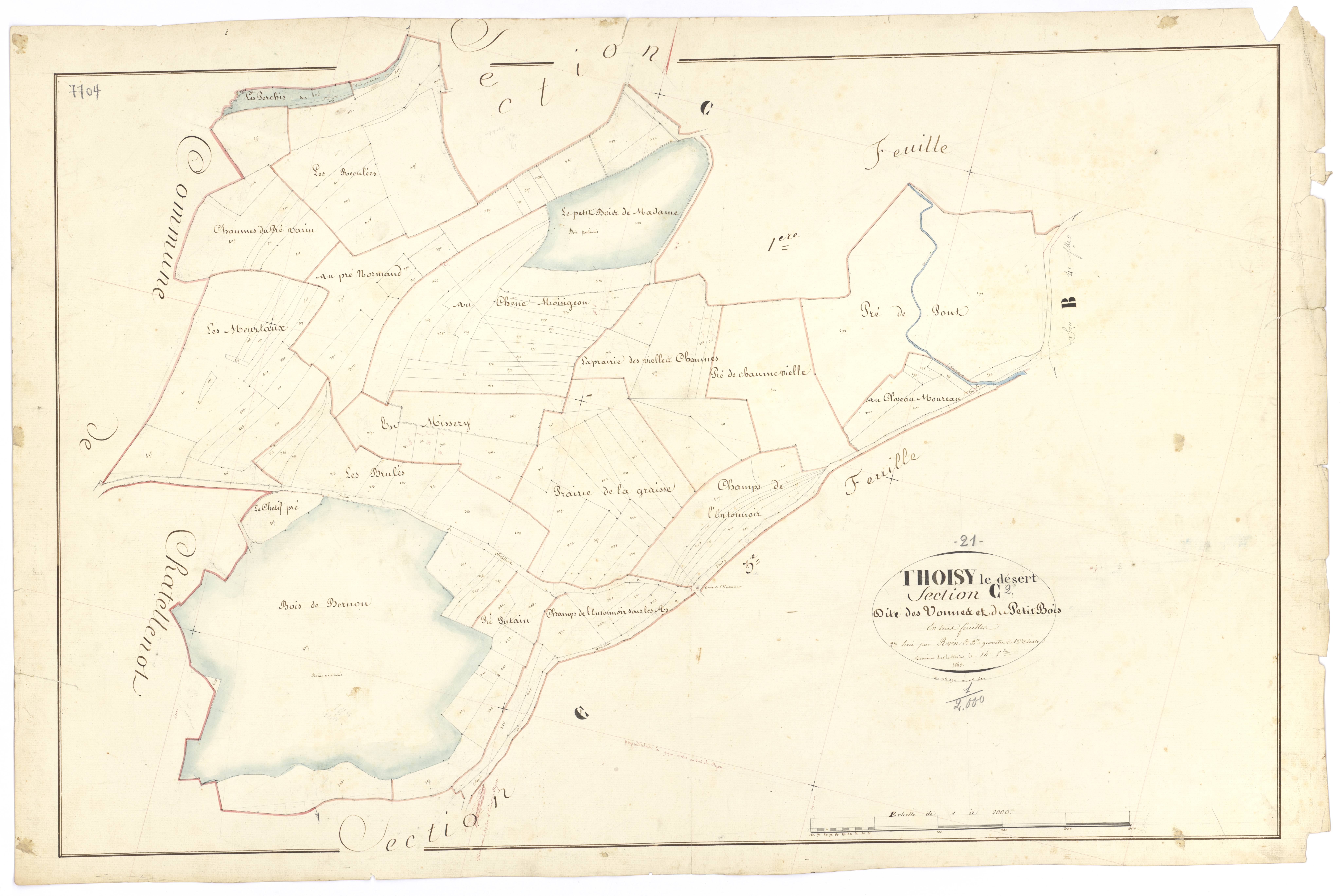 Thoisy-le-Désert - Section C2 - 3 P PLAN 630/13