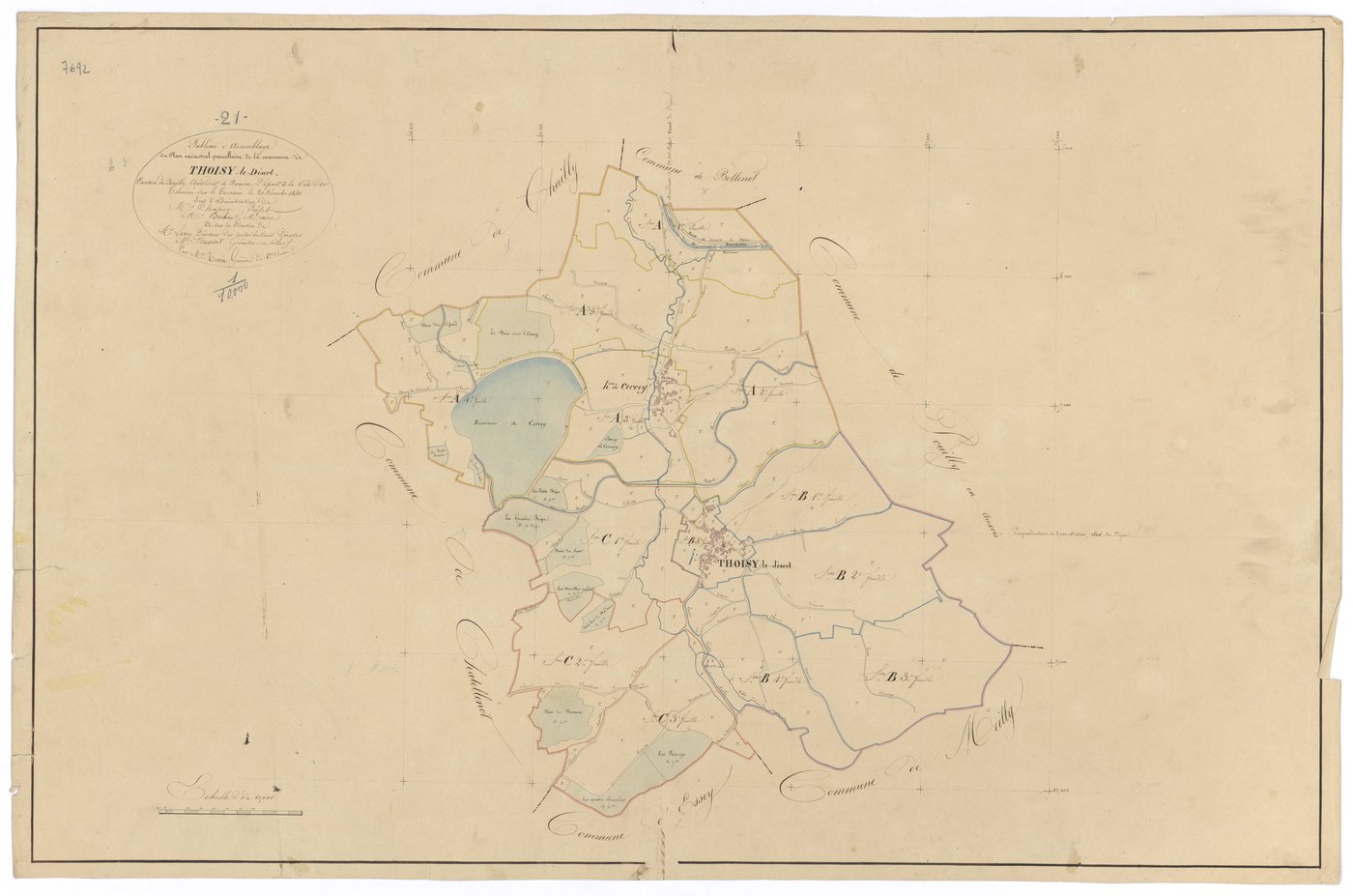 Thoisy-le-Désert - Tableau d'assemblage - 3 P PLAN 630/1