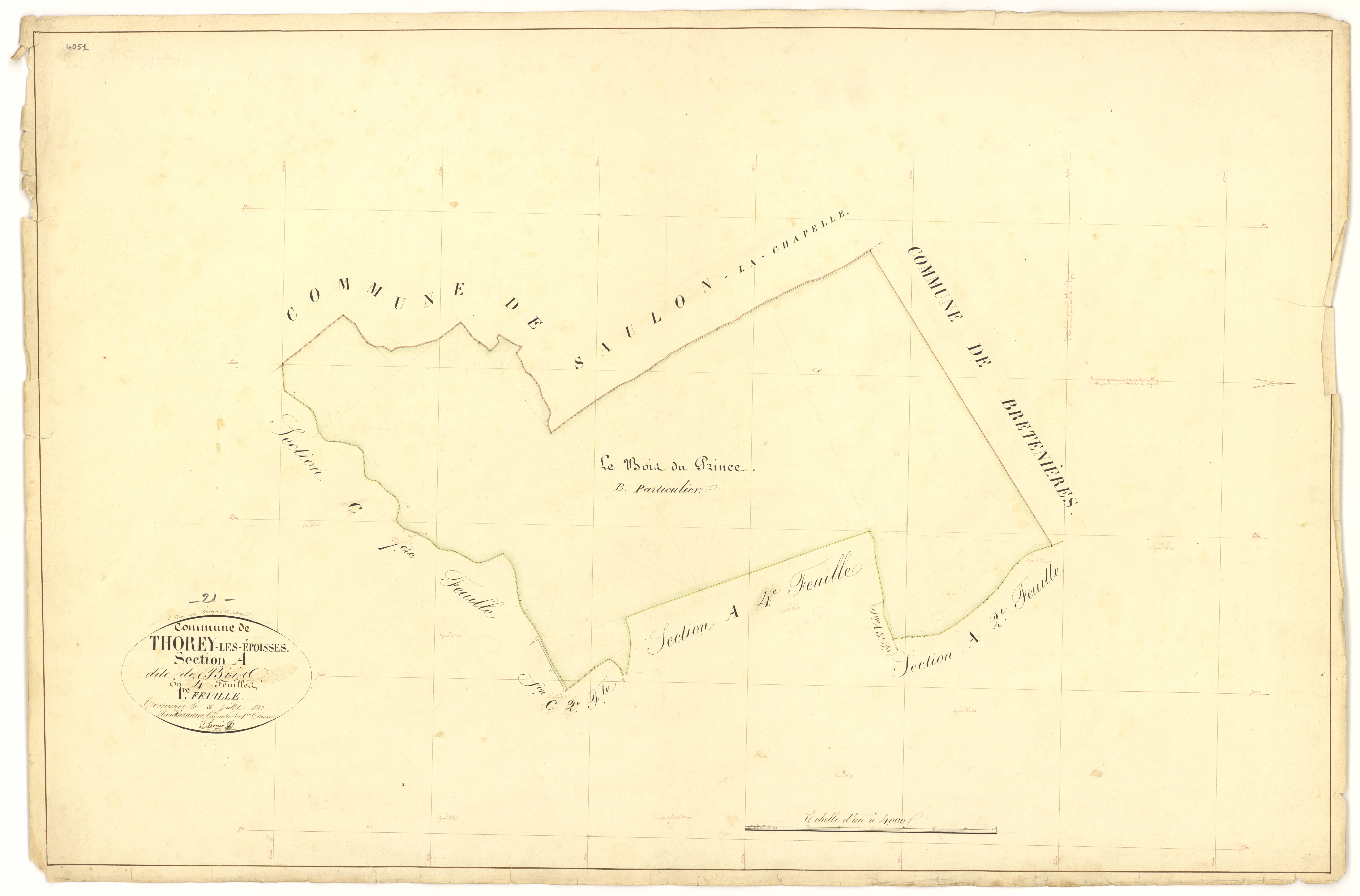 Thorey-en-Plaine - Section A1 - 3 P PLAN 632/2