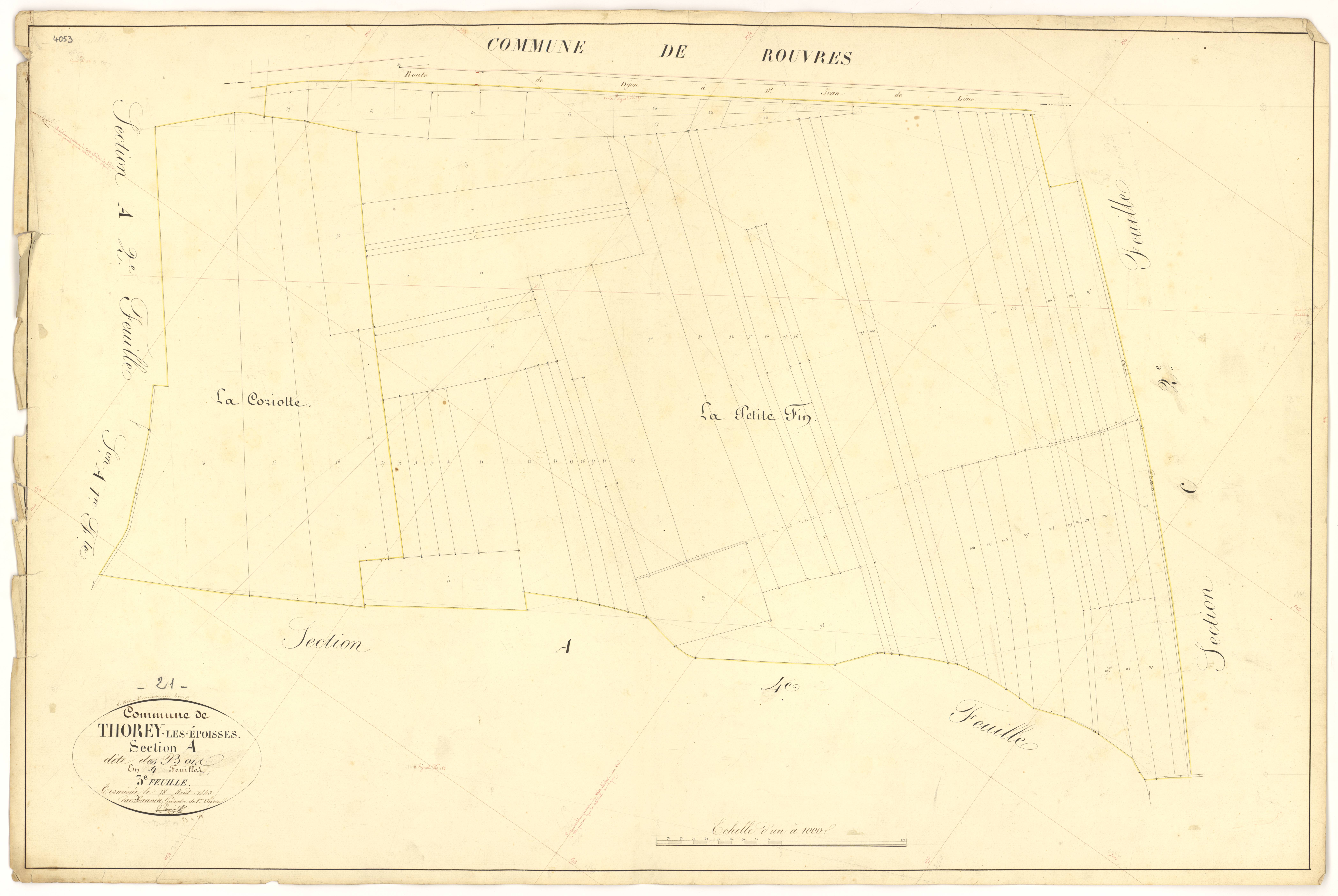 Thorey-en-Plaine - Section A3 - 3 P PLAN 632/4