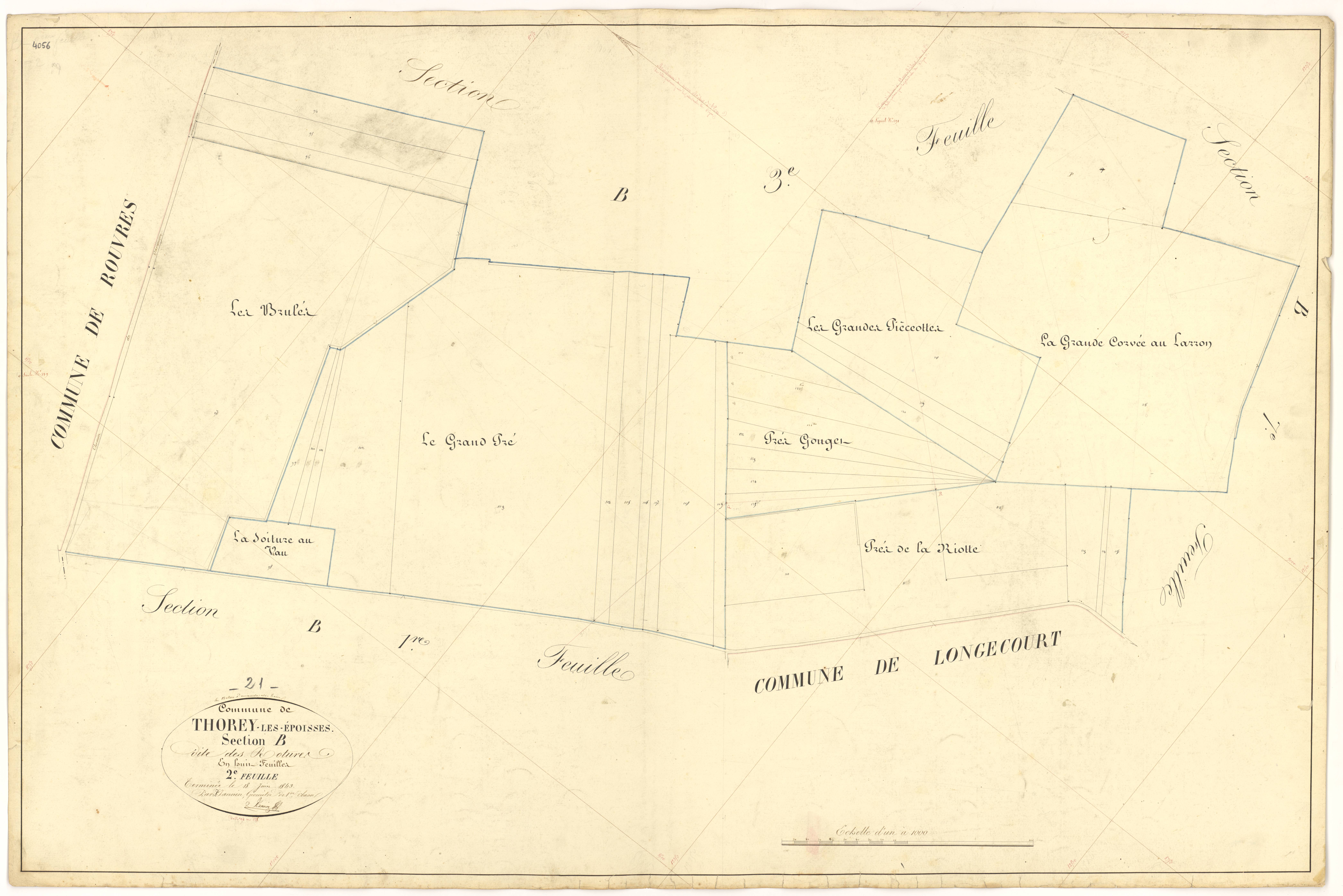 Thorey-en-Plaine - Section B2 - 3 P PLAN 632/7