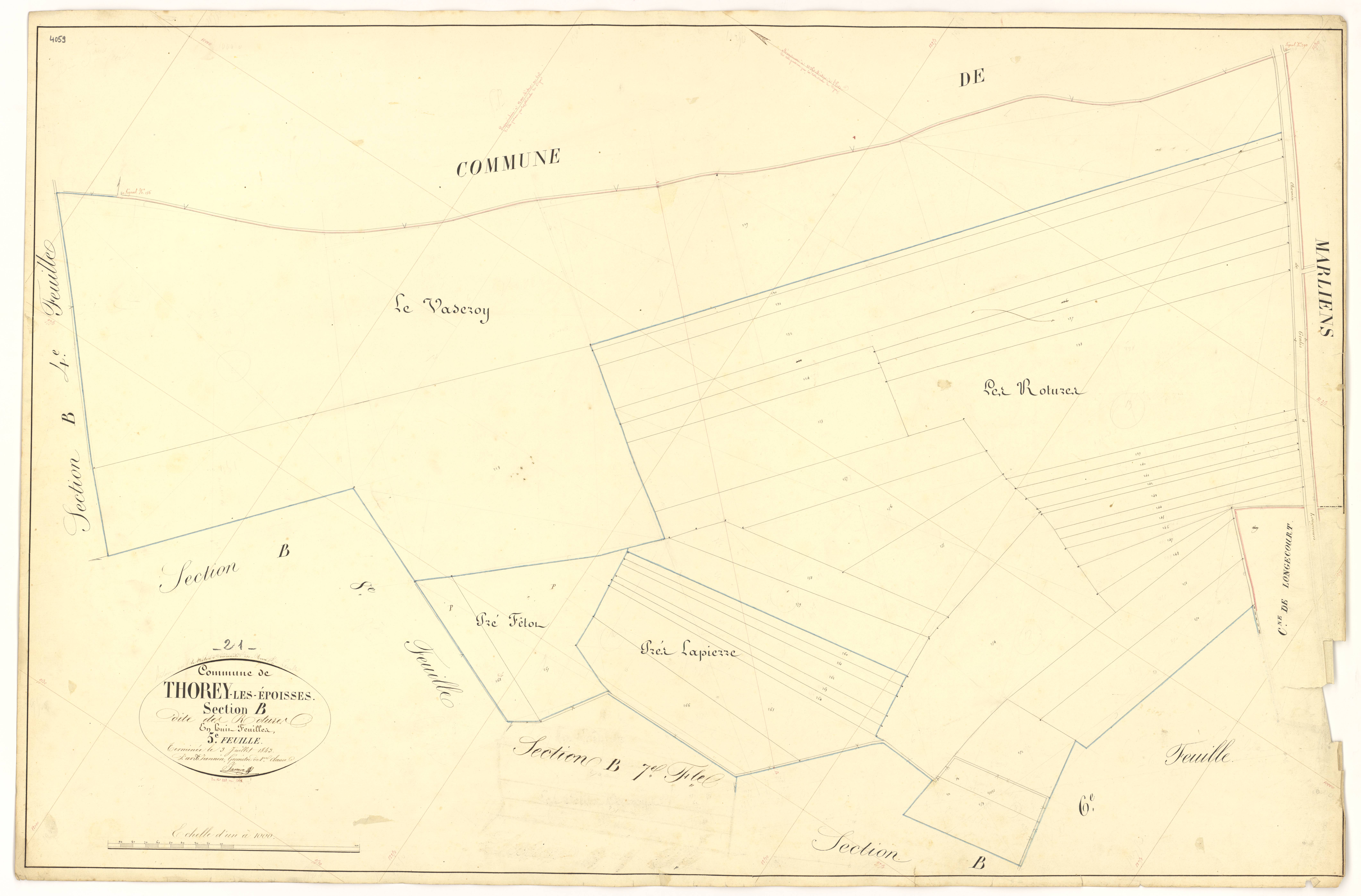 Thorey-en-Plaine - Section B5 - 3 P PLAN 632/10