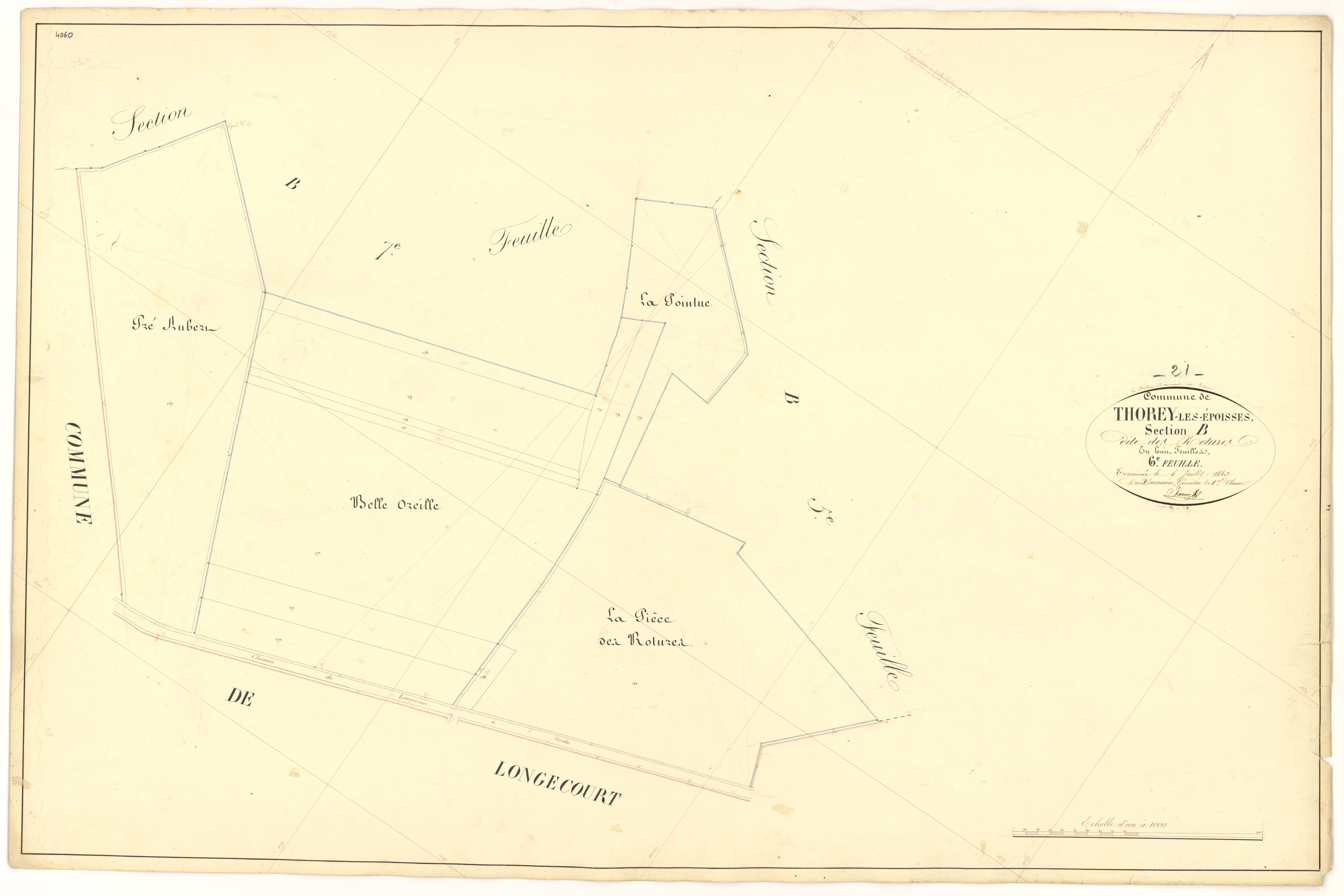 Thorey-en-Plaine - Section B6 - 3 P PLAN 632/11