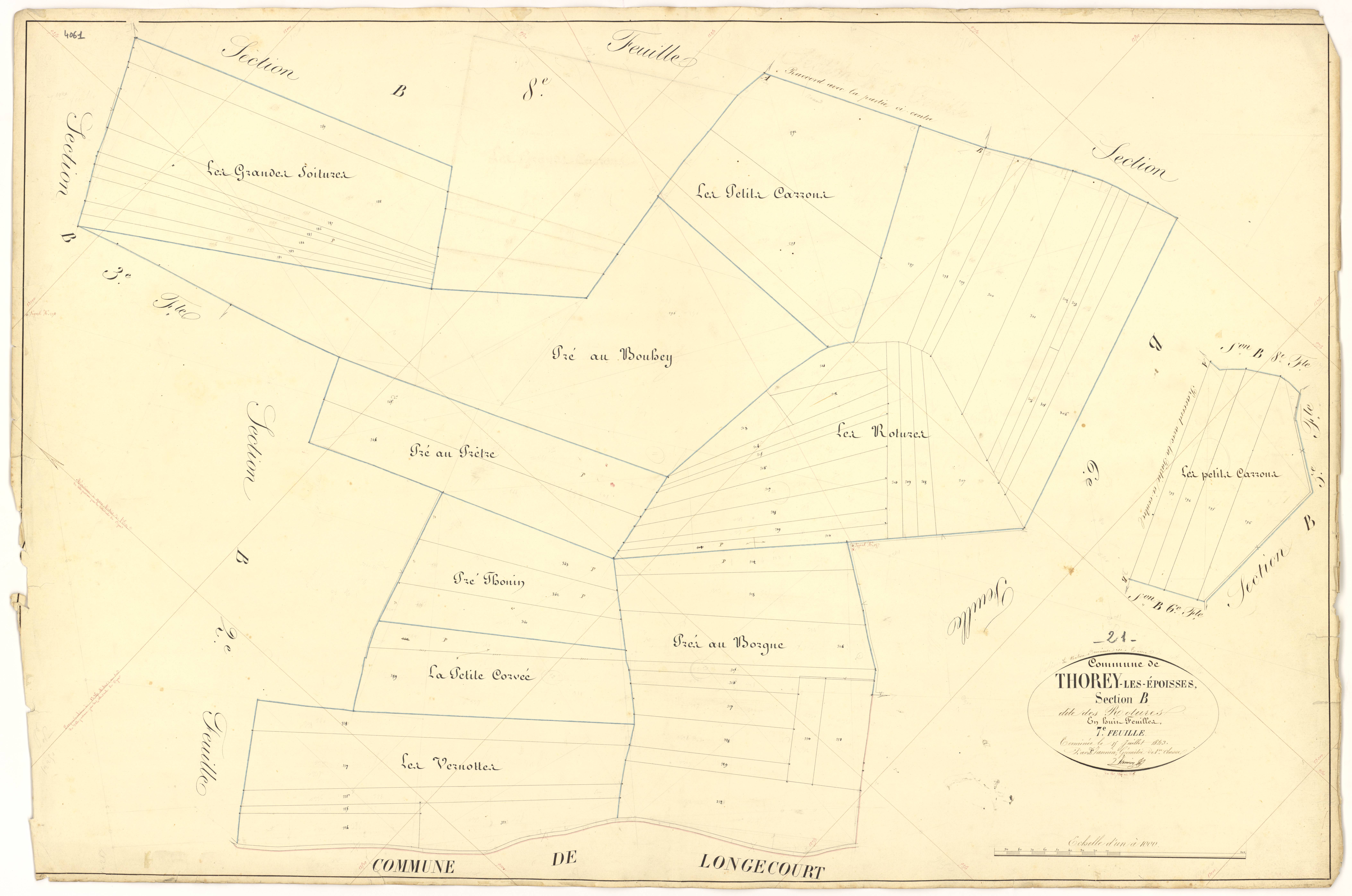 Thorey-en-Plaine - Section B7 - 3 P PLAN 632/12