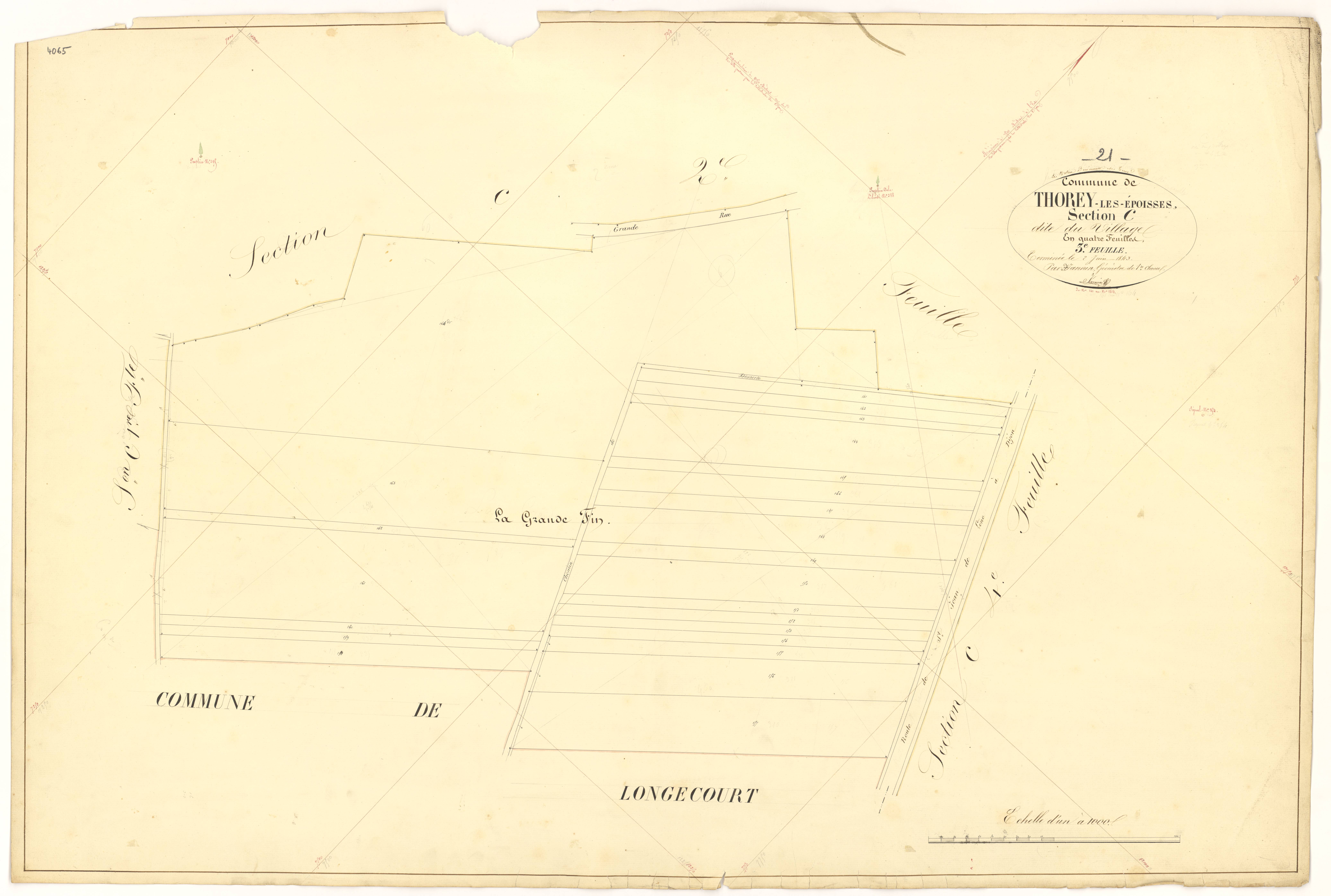 Thorey-en-Plaine - Section C3 - 3 P PLAN 632/16