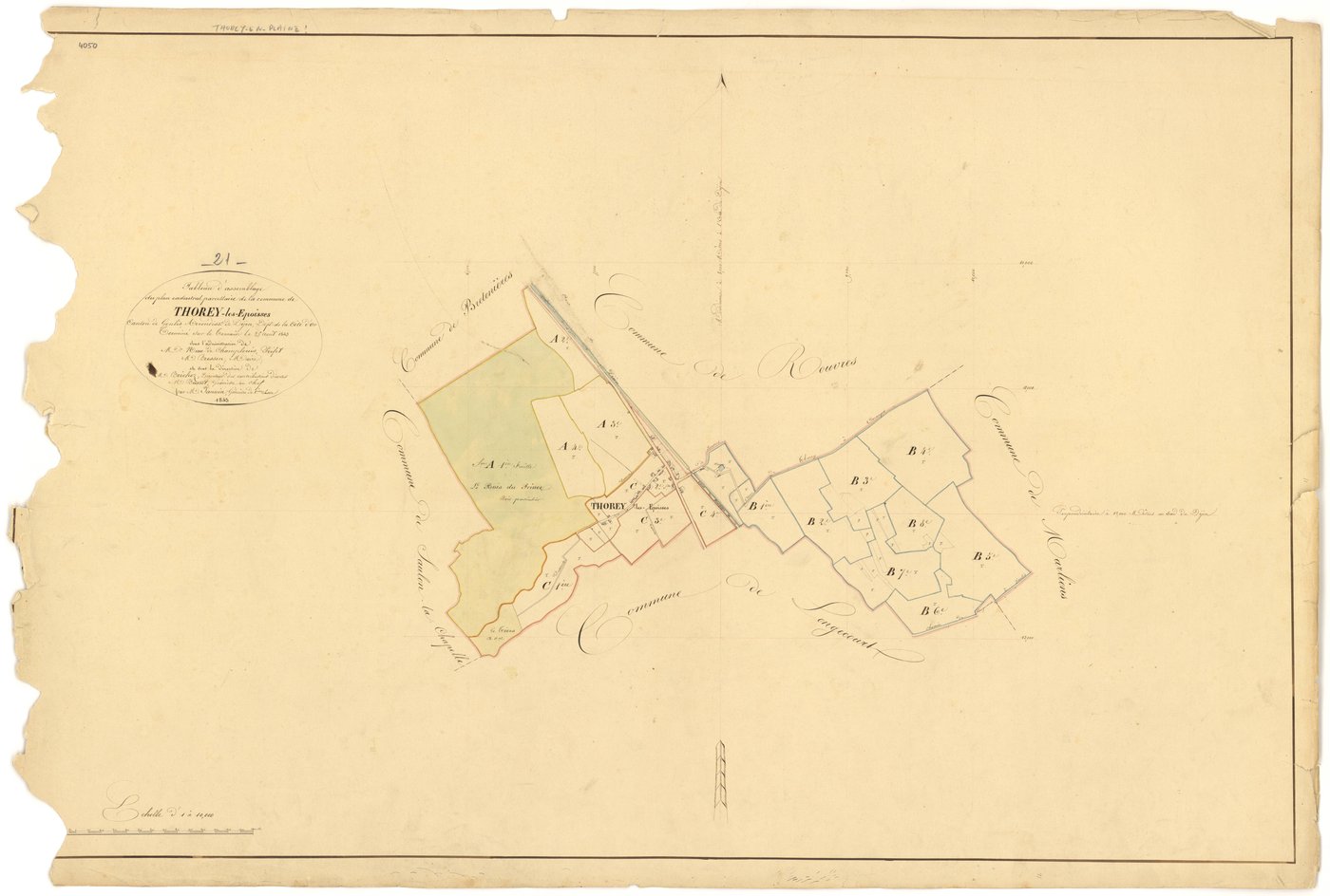 Thorey-en-Plaine - Tableau d'assemblage - 3 P PLAN 632/1
