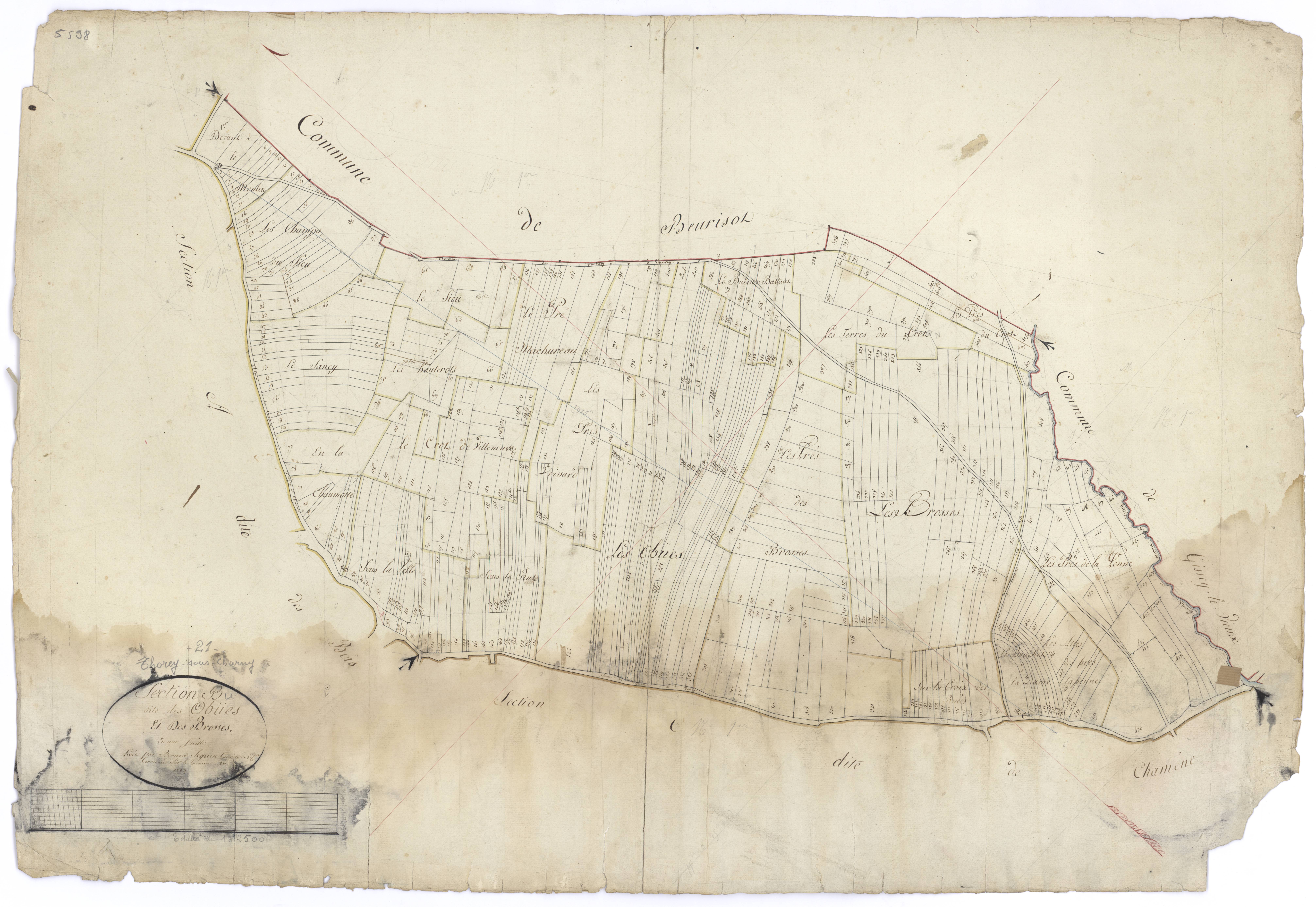 Thorey-sous-Charny - Section B - 3 P PLAN 633/3