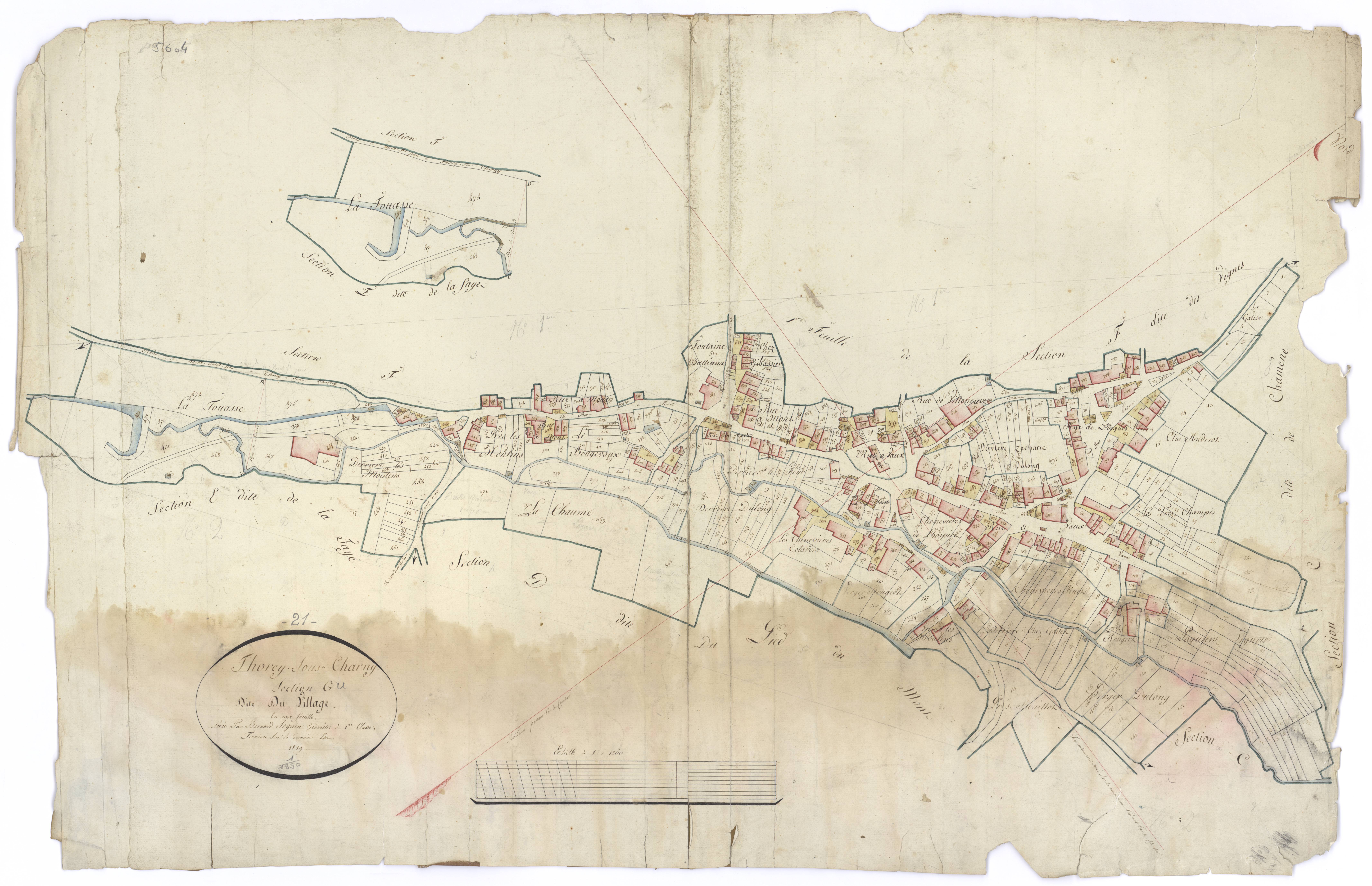 Thorey-sous-Charny - Section G - 3 P PLAN 633/9