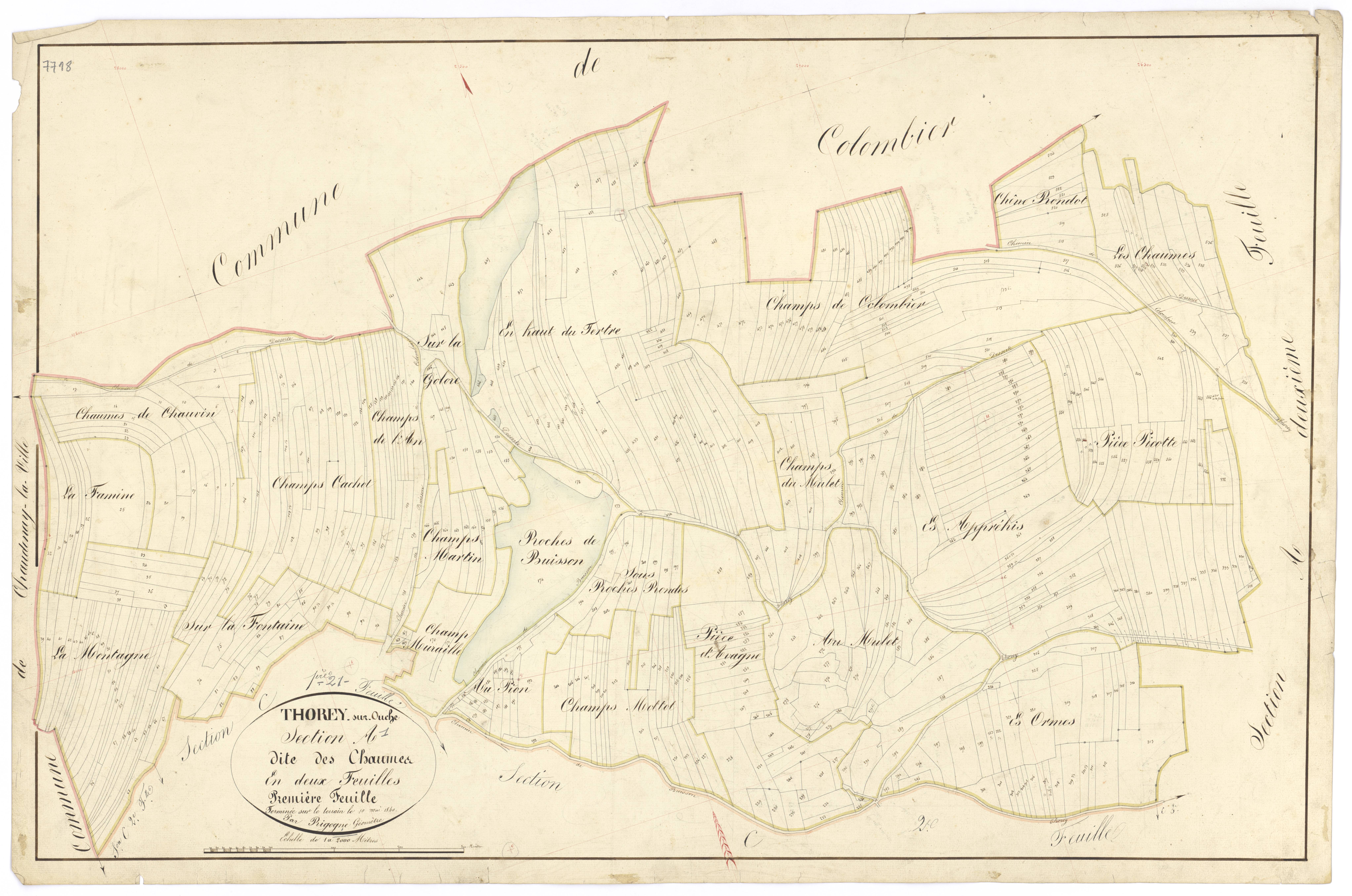 Thorey-sur-Ouche - Section A1 - 3 P PLAN 634/2
