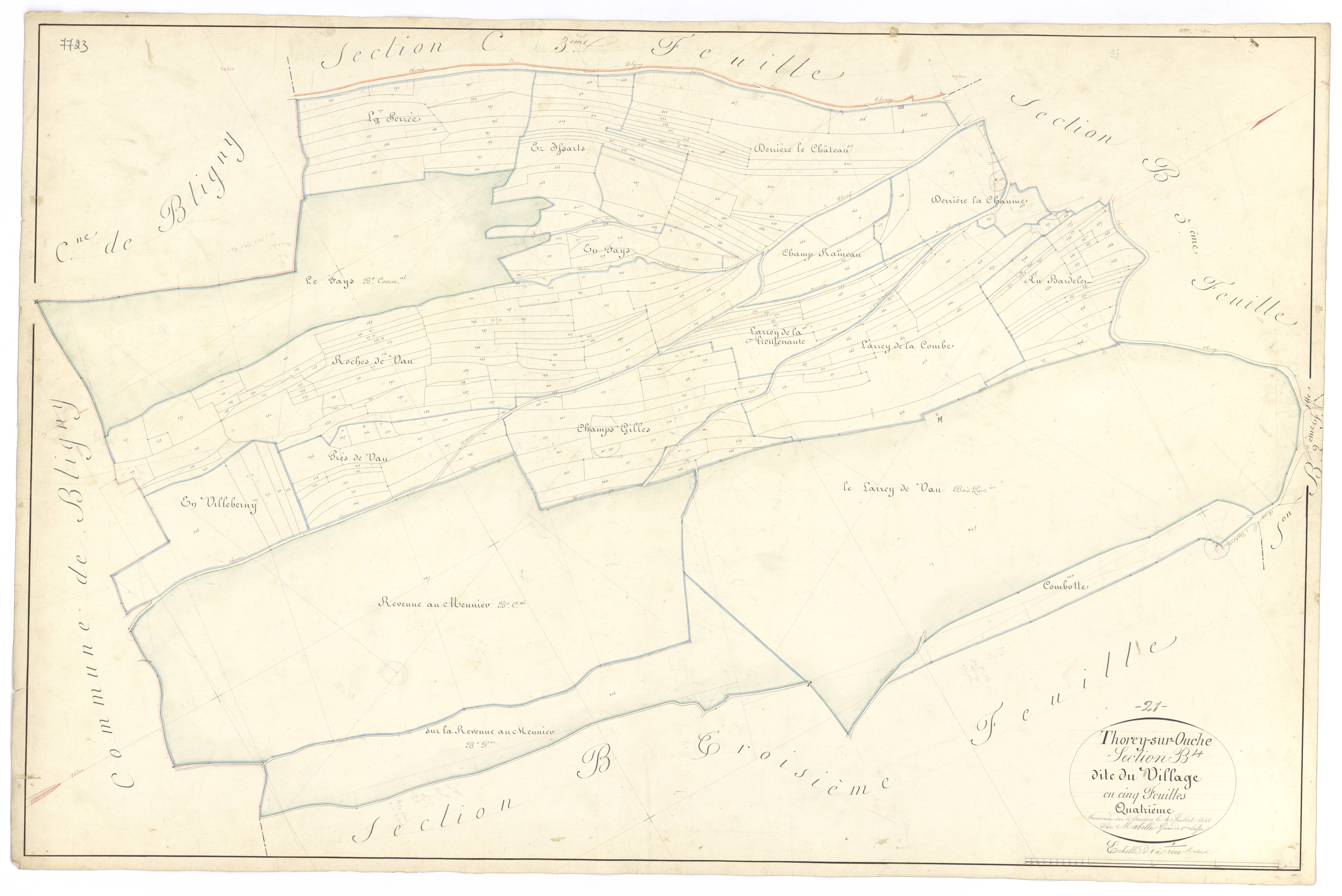 Thorey-sur-Ouche - Section B4 - 3 P PLAN 634/7