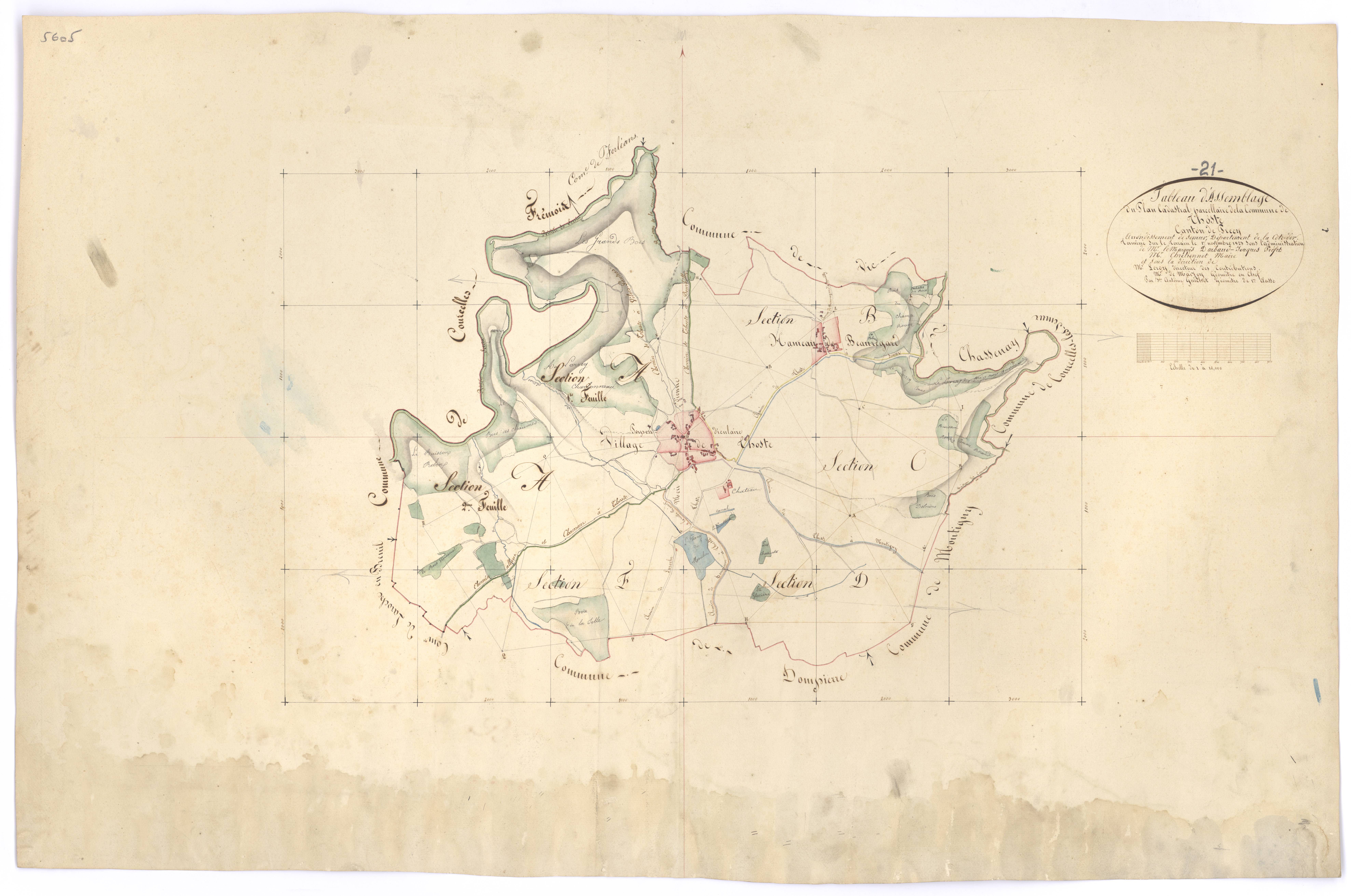 Thoste - Tableau d'assemblage - 3 P PLAN 635/1