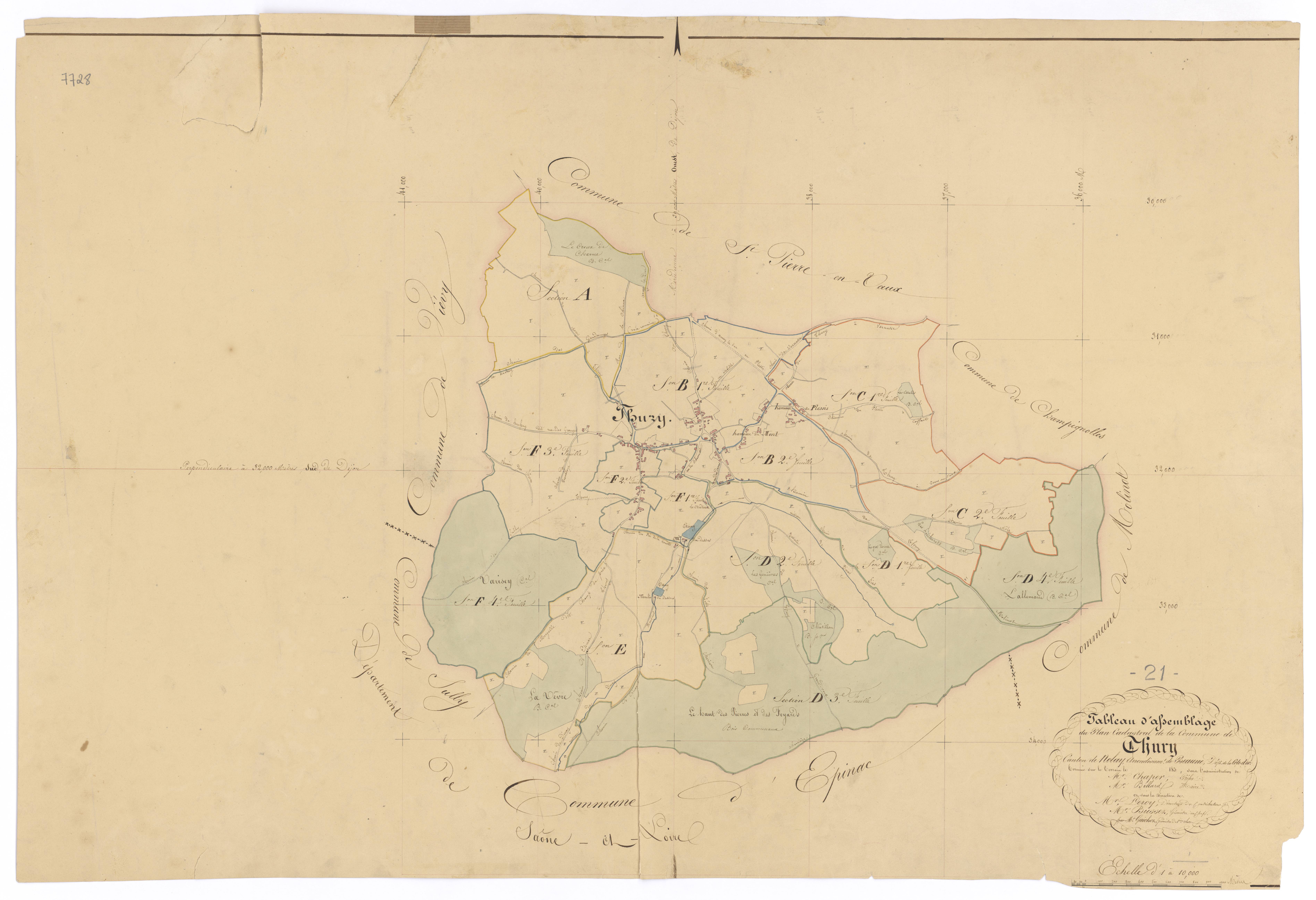 Thury - Tableau d'assemblage - 3 P PLAN 636/1