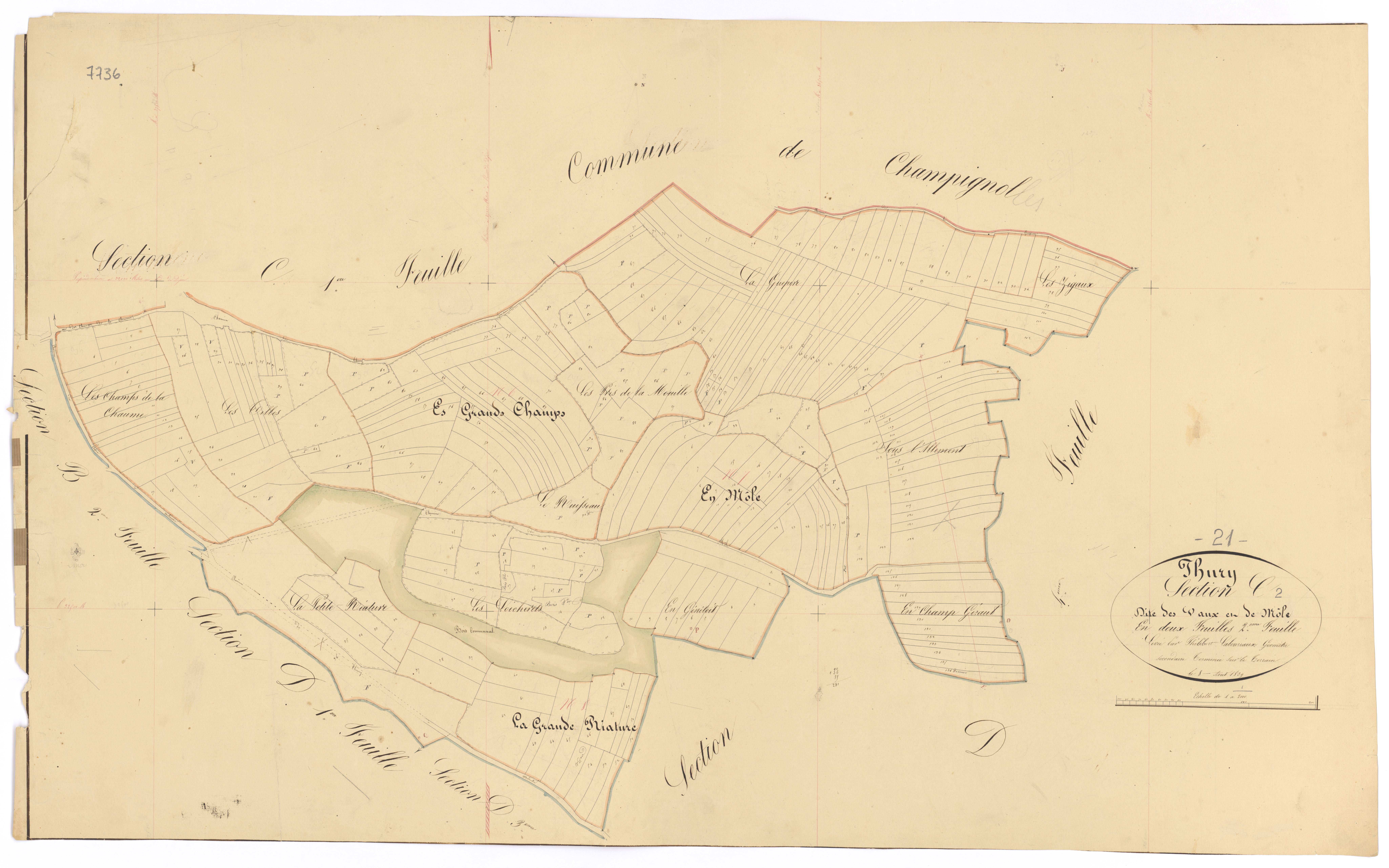 Thury - Section C2 - 3 P PLAN 636/9