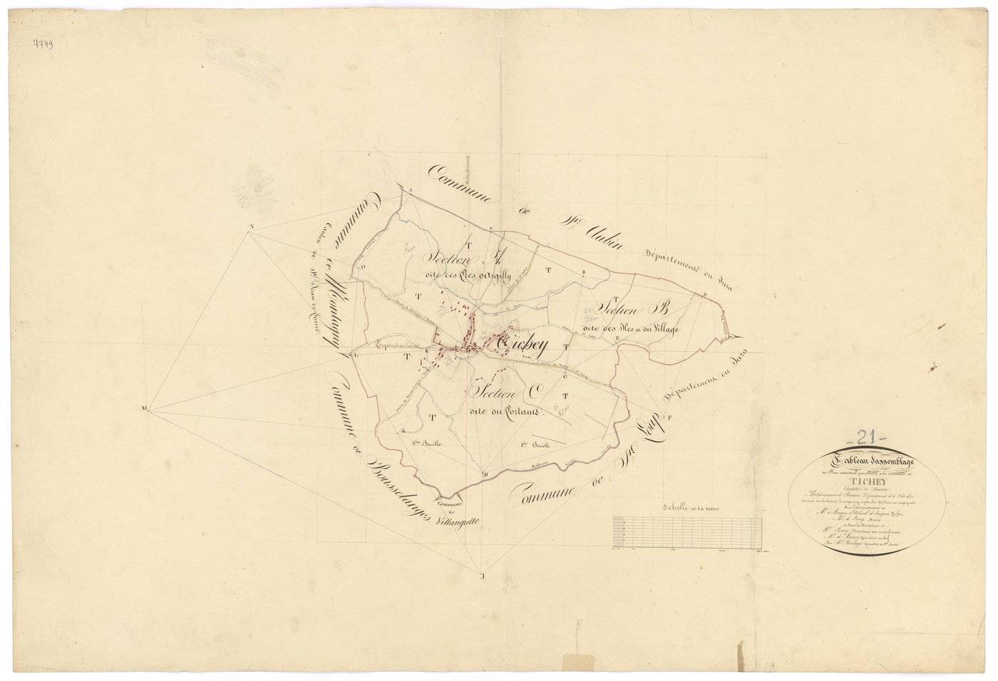 Tichey - Tableau d'assemblage - 3 P PLAN 637/1