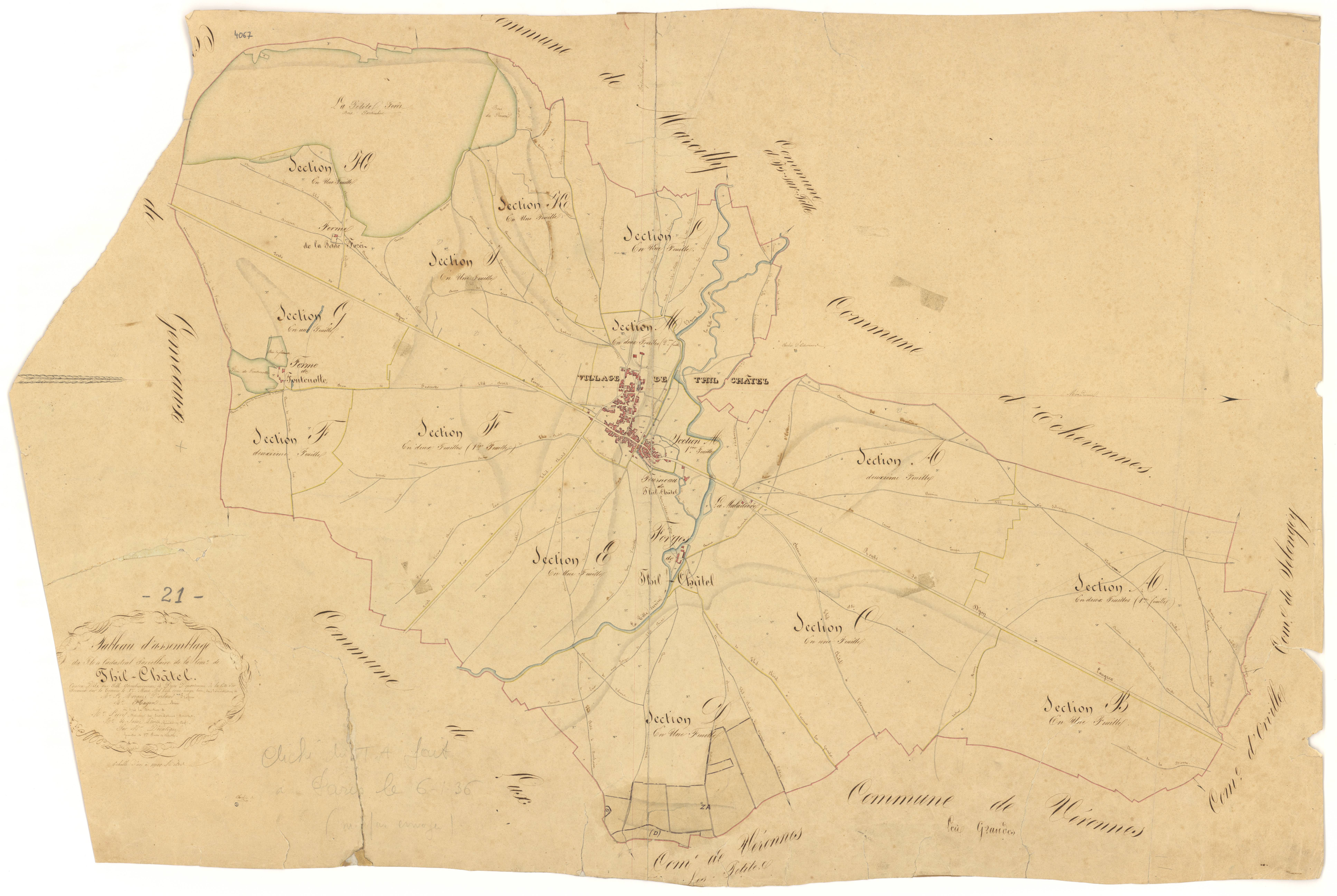Til-Châtel - Tableau d'assemblage - 3 P PLAN 638/1