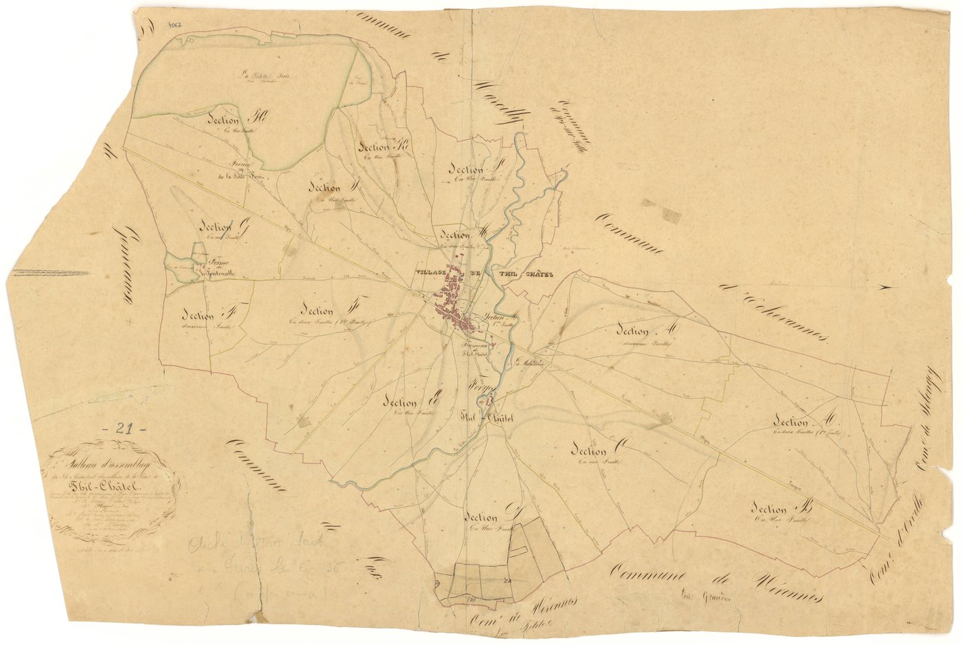 Til-Châtel - Tableau d'assemblage - 3 P PLAN 638/1