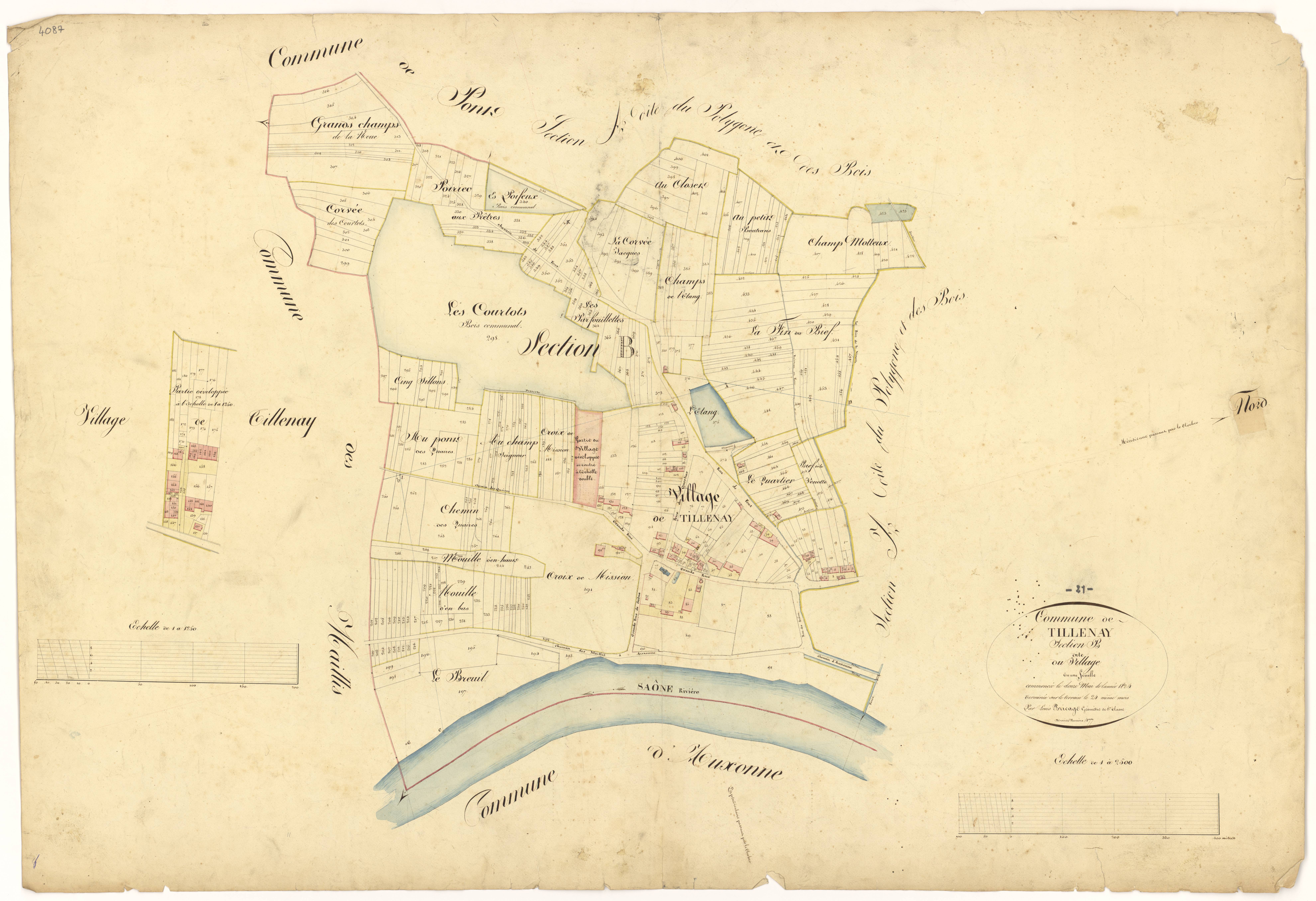 Tillenay - Section B - 3 P PLAN 639/5