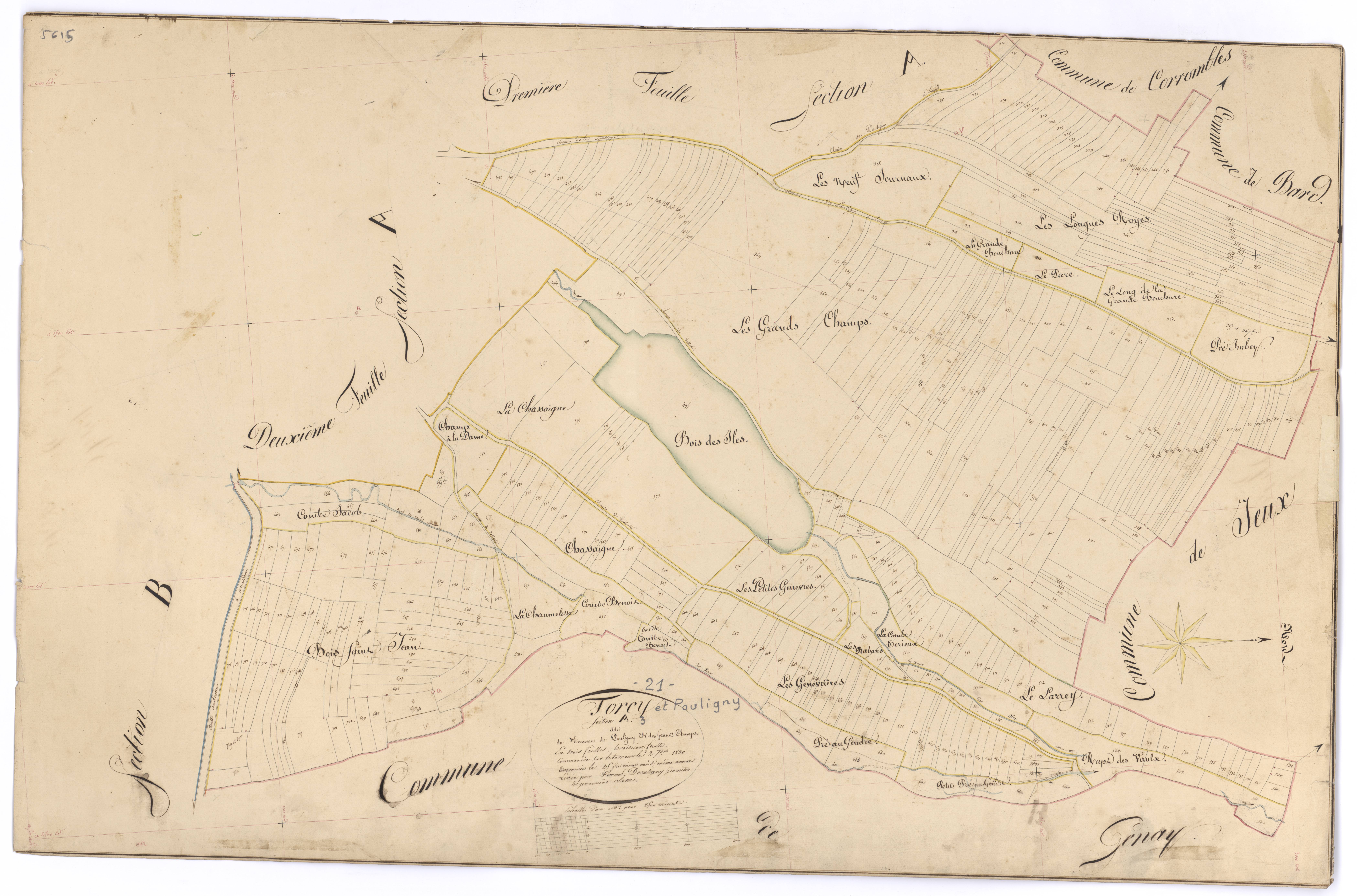 Torcy-et-Pouligny - Section A3 - 3 P PLAN 640/4