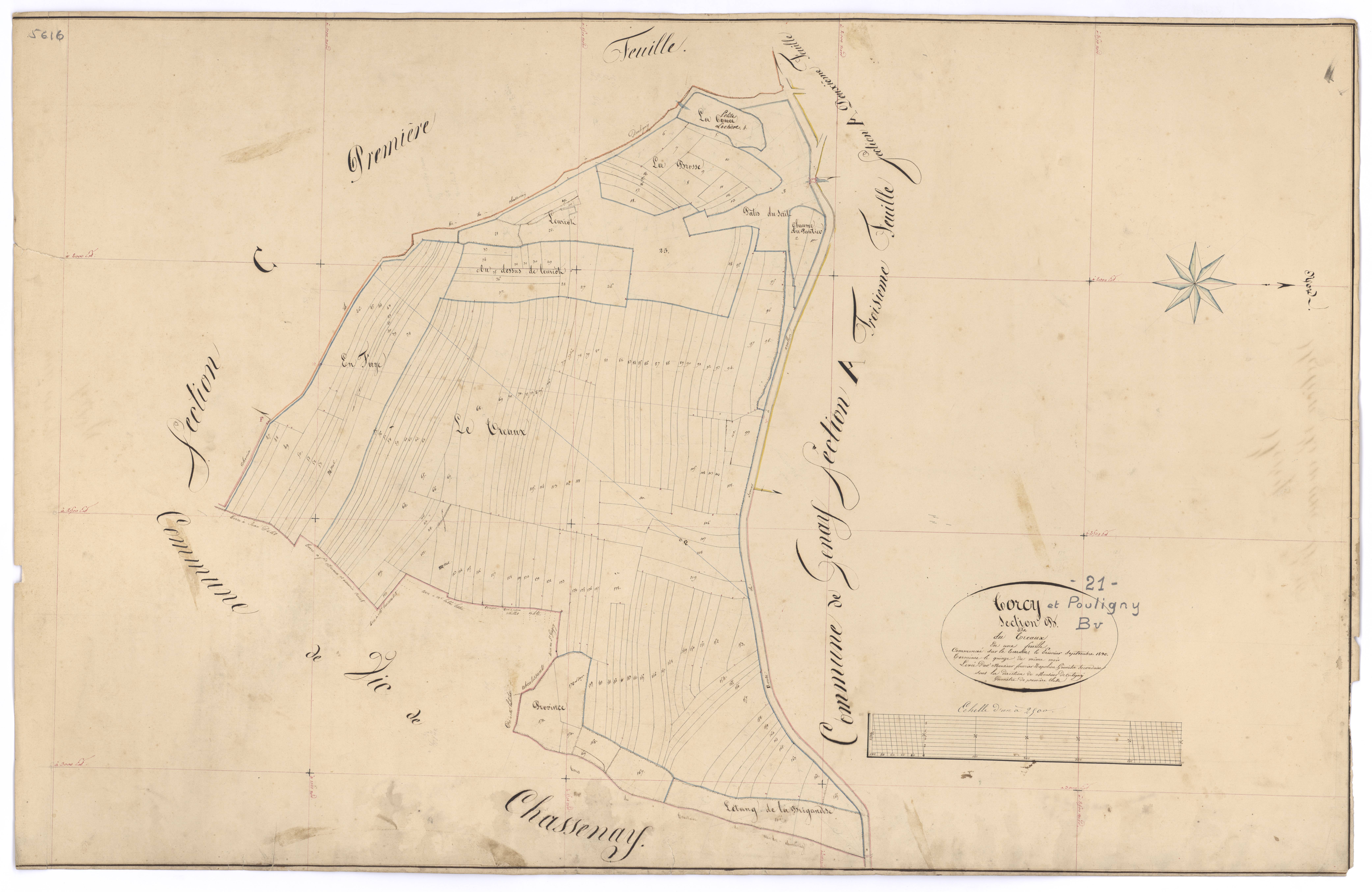 Torcy-et-Pouligny - Section B - 3 P PLAN 640/5