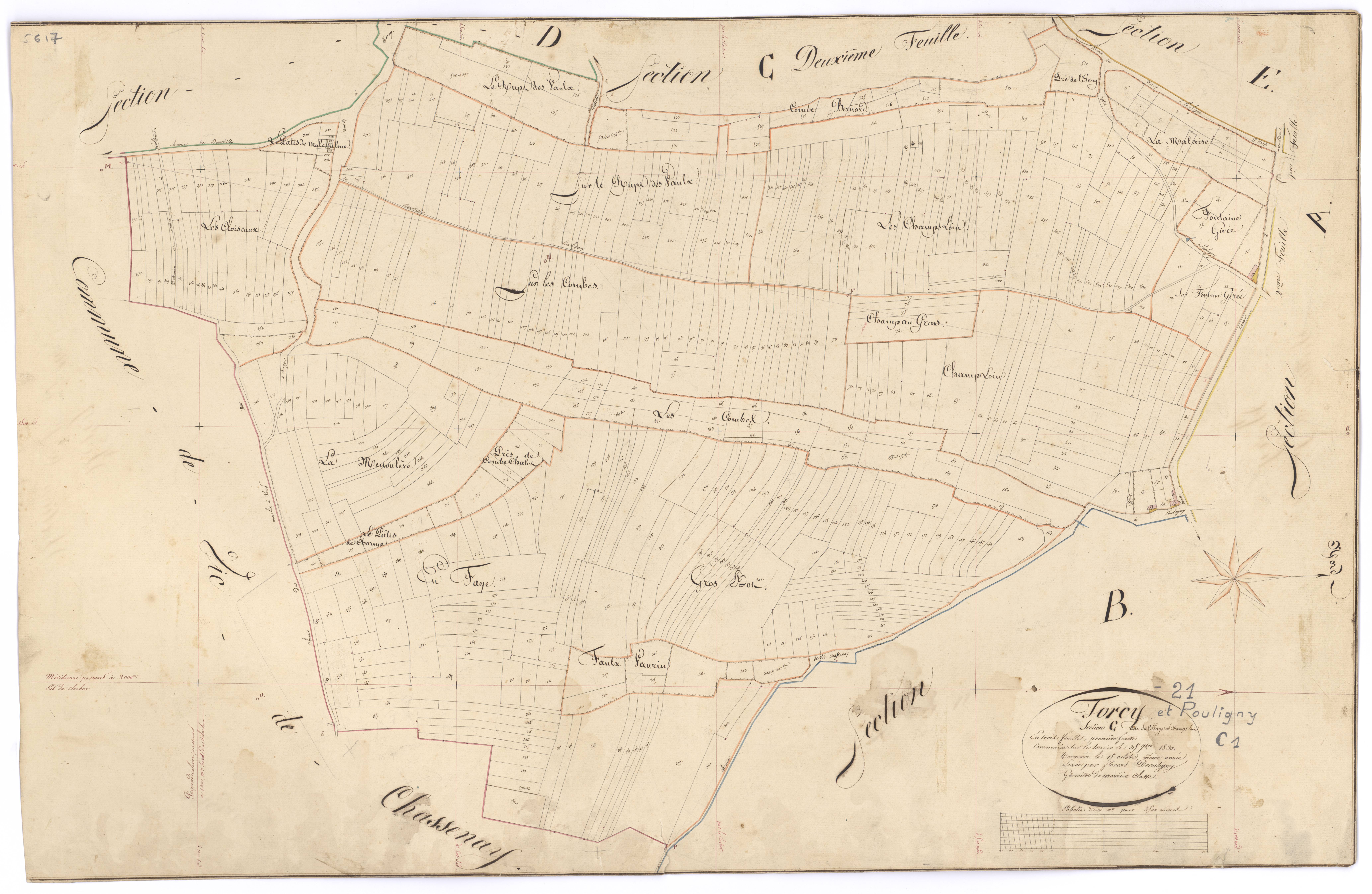 Torcy-et-Pouligny - Section C1 - 3 P PLAN 640/6