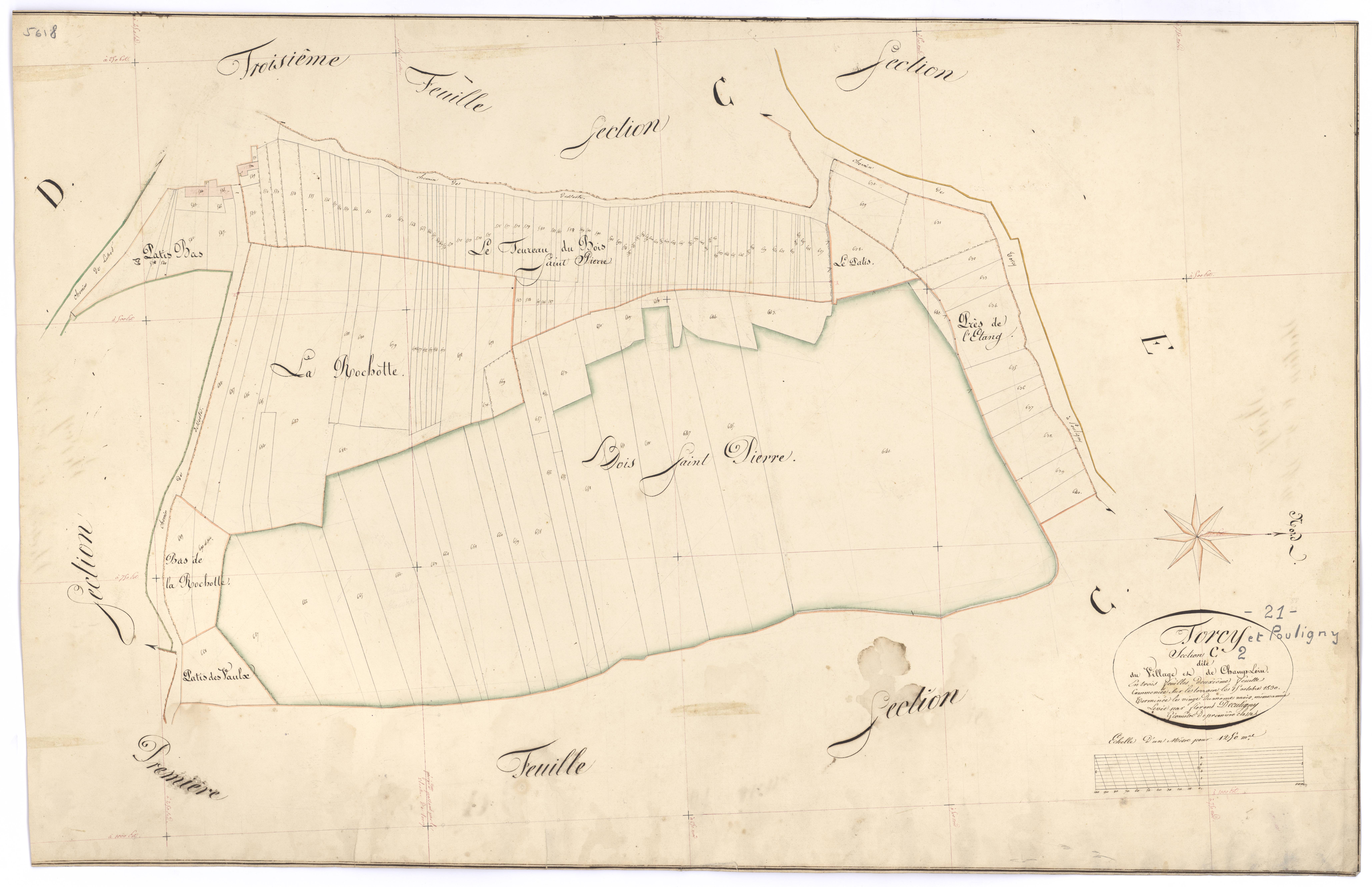 Torcy-et-Pouligny - Section C2 - 3 P PLAN 640/7