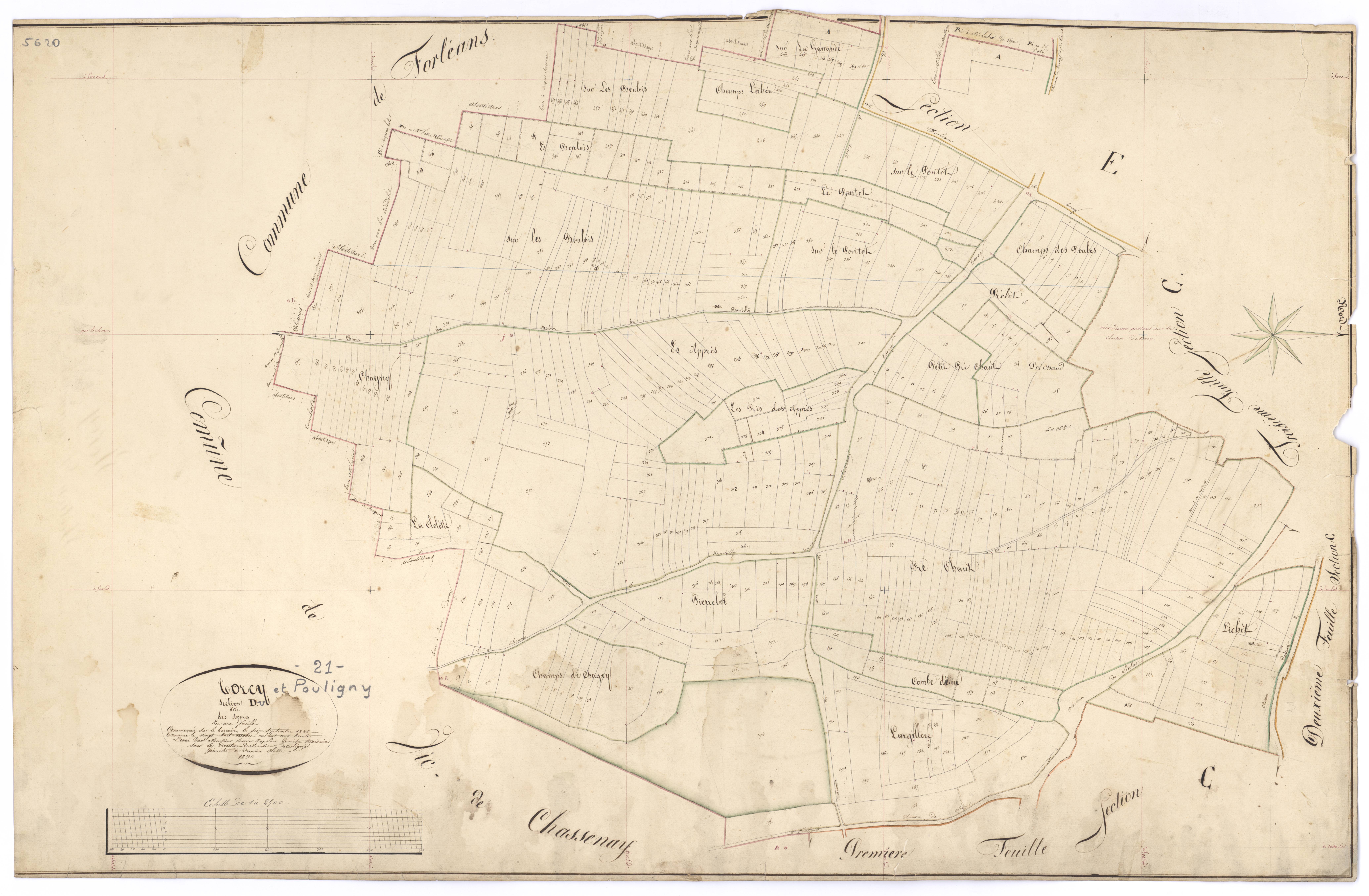 Torcy-et-Pouligny - Section D - 3 P PLAN 640/9