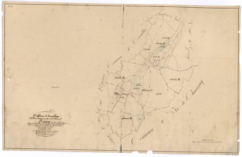 Torcy-et-Pouligny - Tableau d'assemblage - 3 P PLAN 640/1
