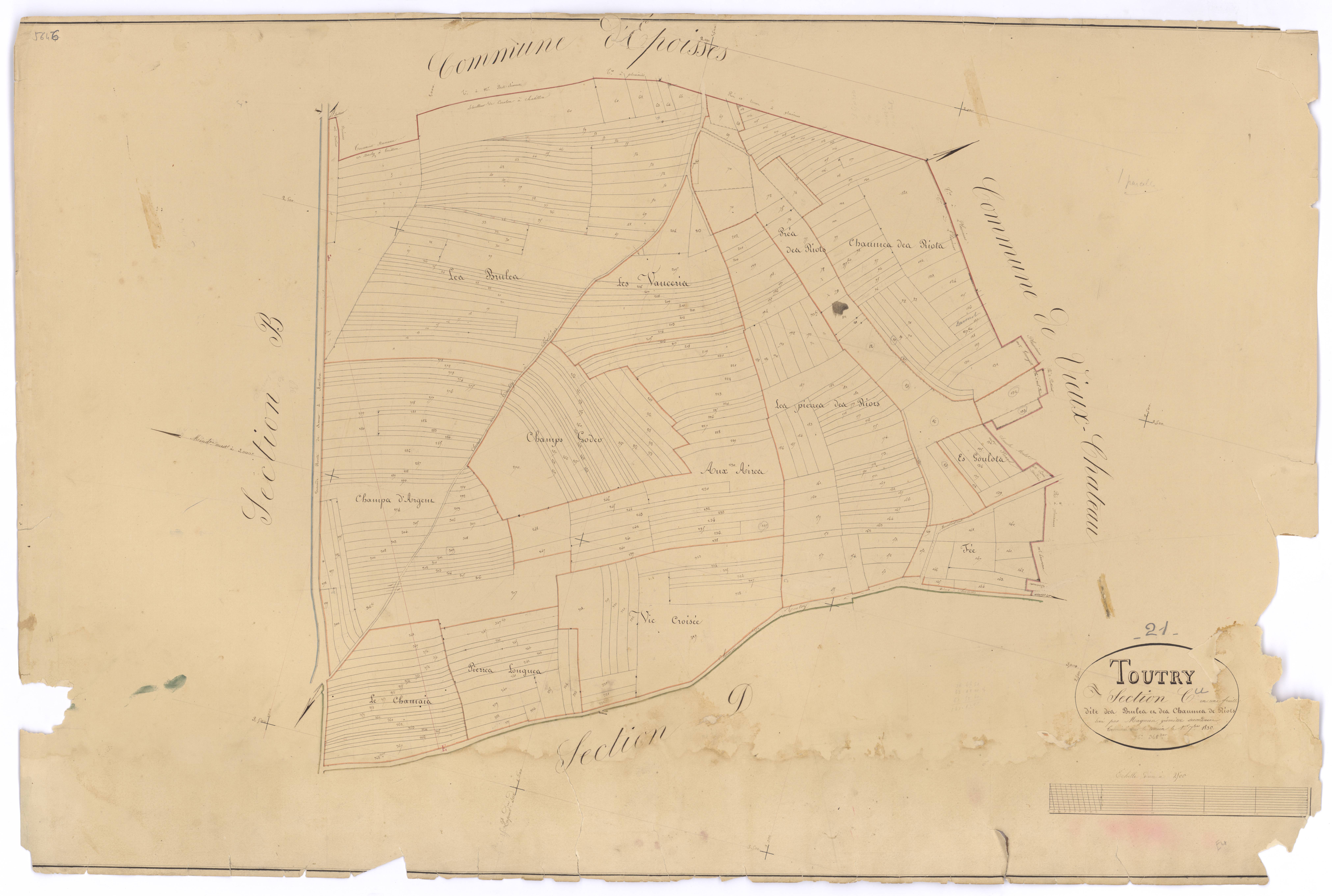 Toutry - Section C - 3 P PLAN 642/4