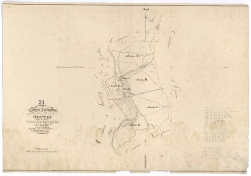 Toutry - Tableau d'assemblage - 3 P PLAN 642/1