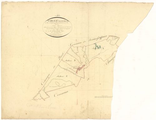 Tréclun - Tableau d'assemblage - 3 P PLAN 643/1