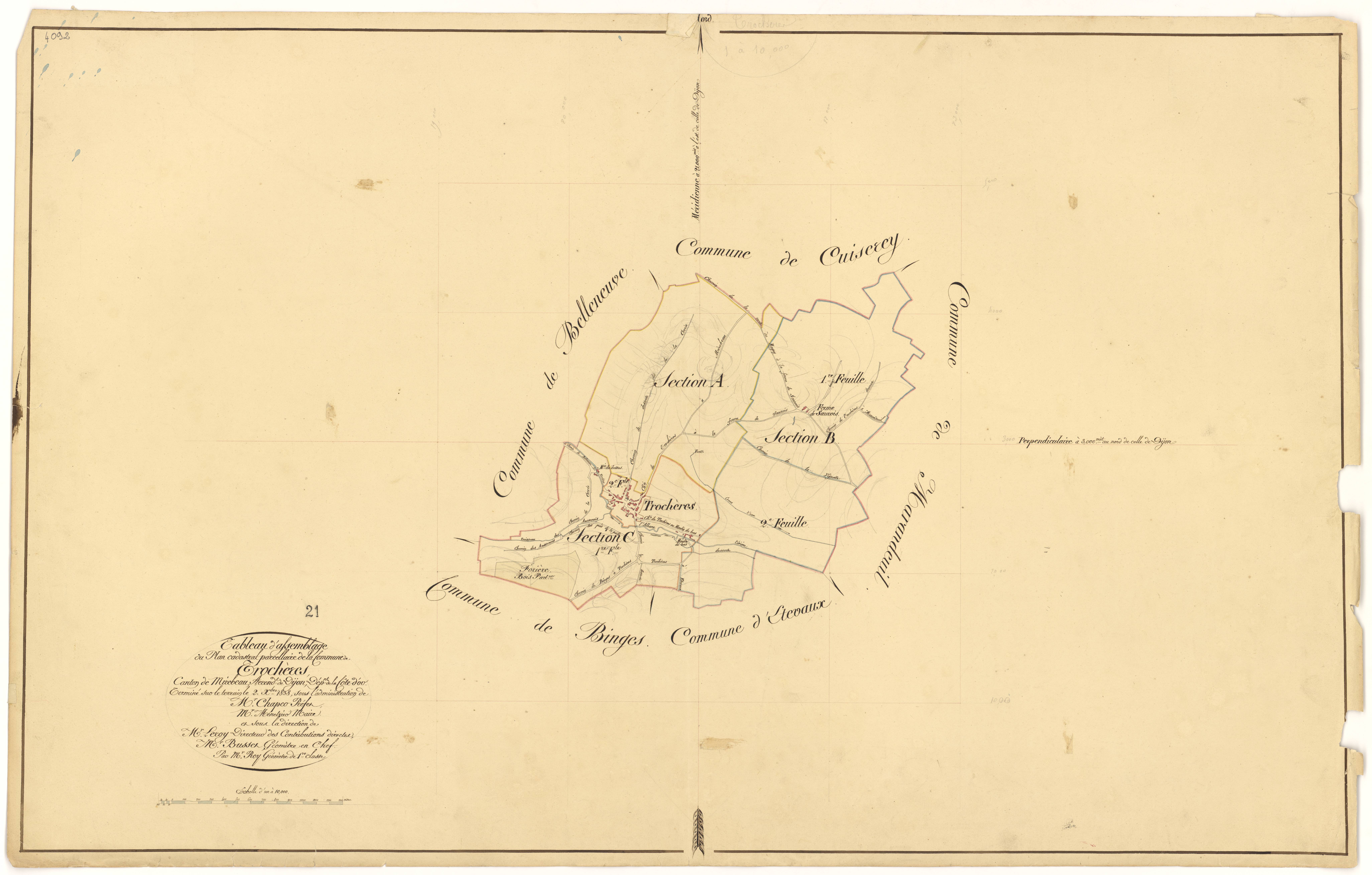 Trochères - Tableau d'assemblage - 3 P PLAN 644/1
