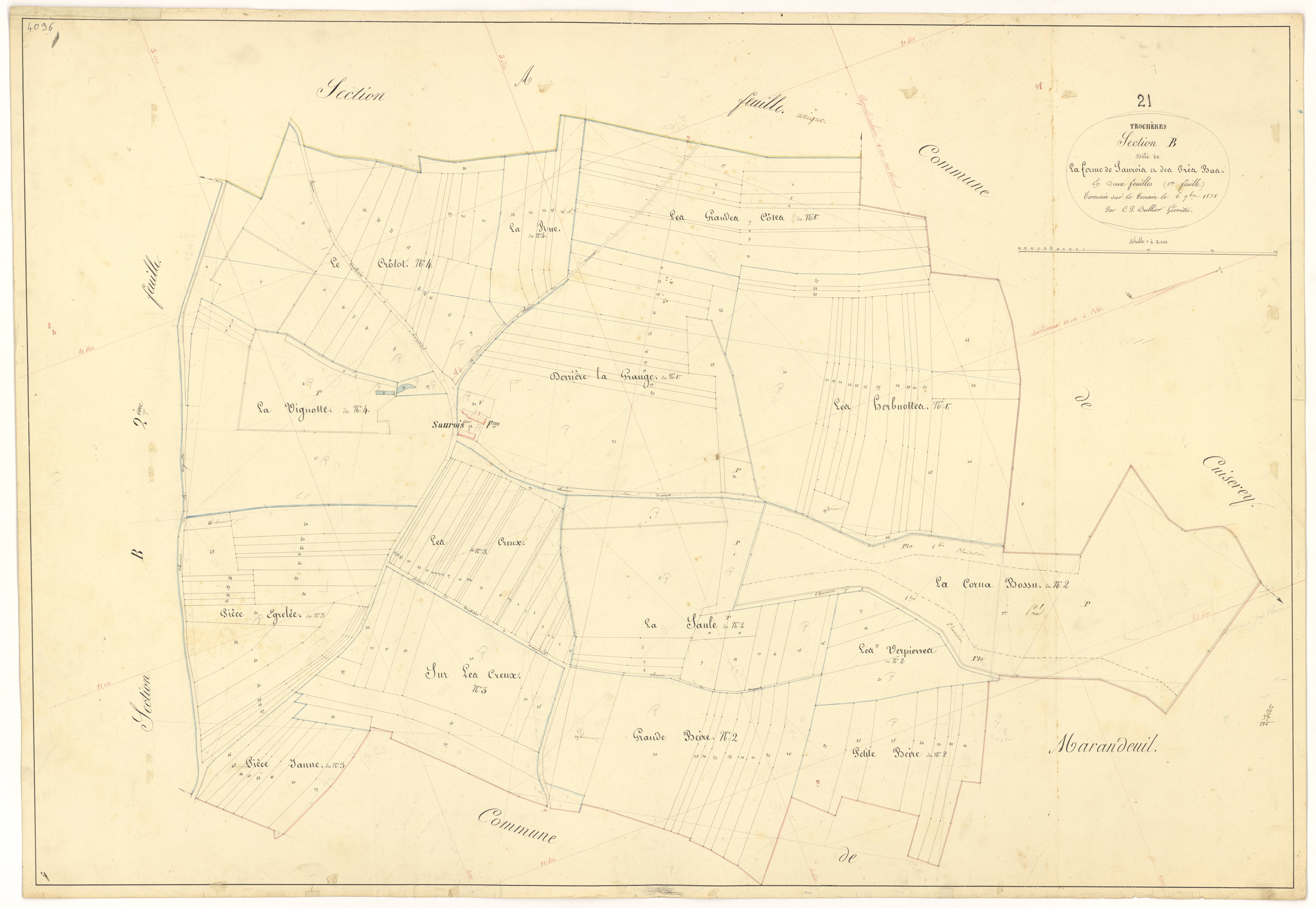 Trochères - Section B1 - 3 P PLAN 644/5