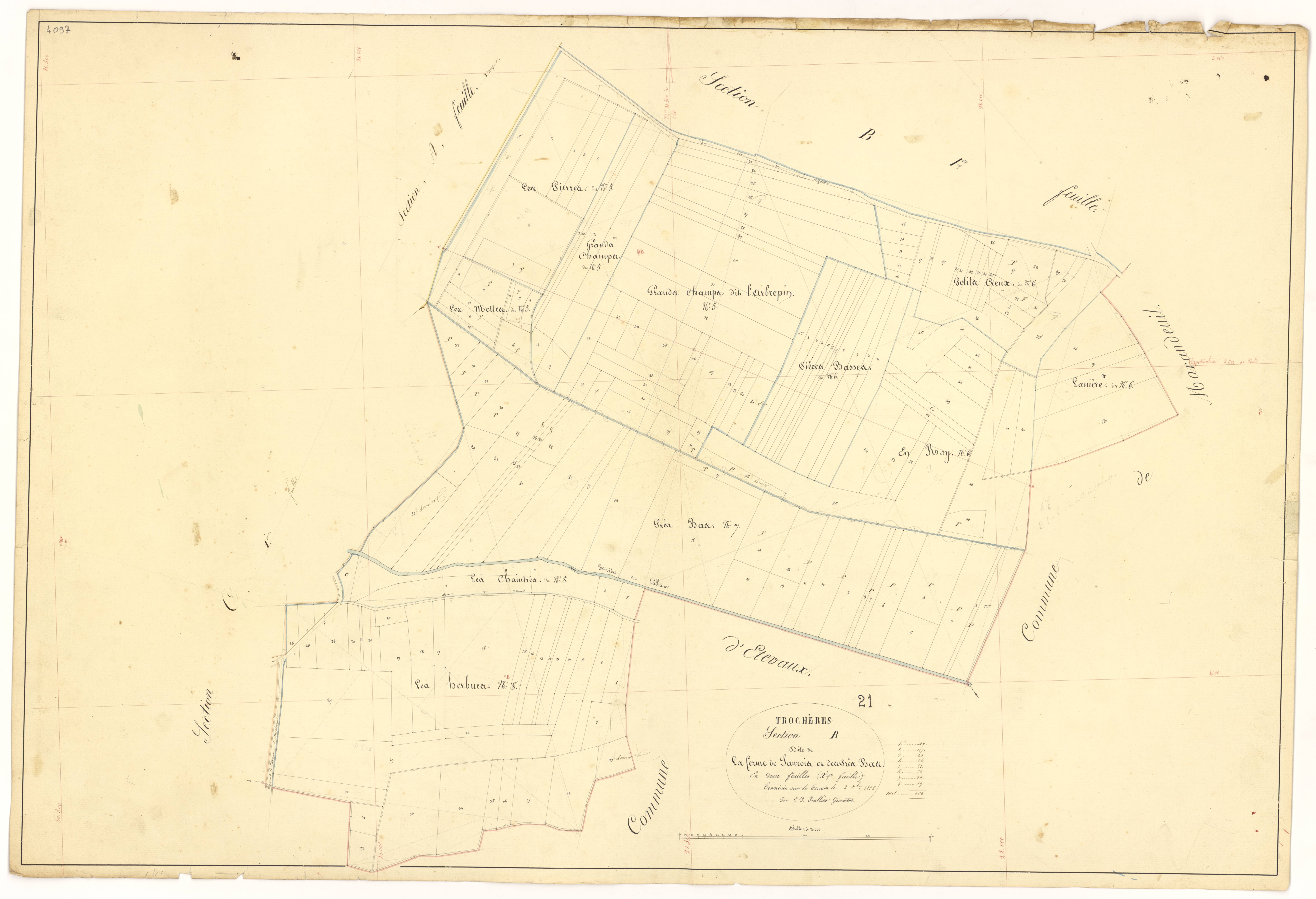 Trochères - Section B2 - 3 P PLAN 644/6