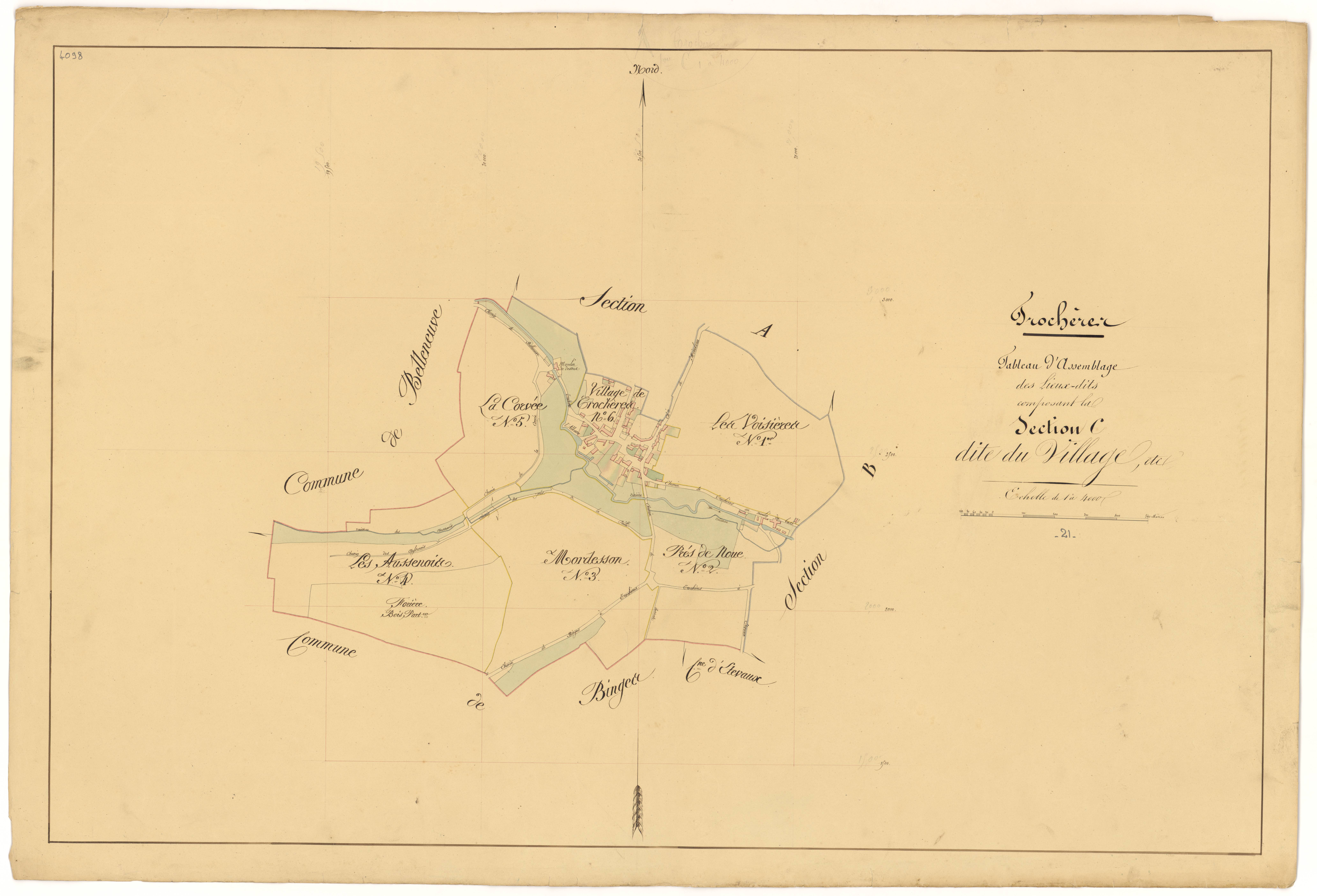 Trochères - Section C (tableau d'assemblage) - 3 P PLAN 644/7