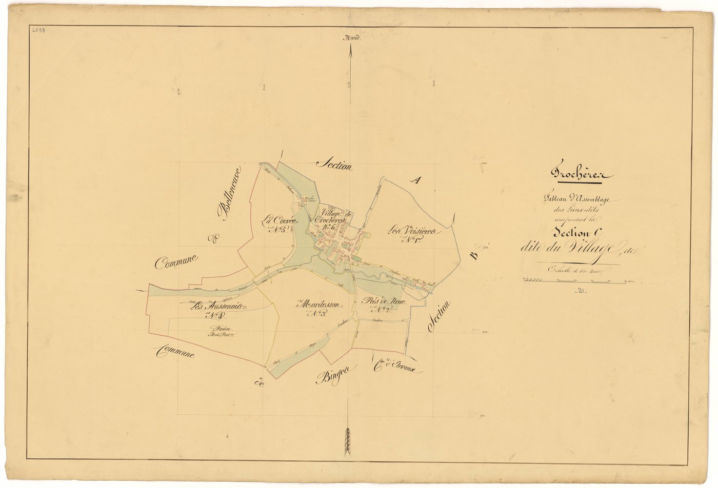 Trochères - Section C (tableau d'assemblage) - 3 P PLAN 644/7