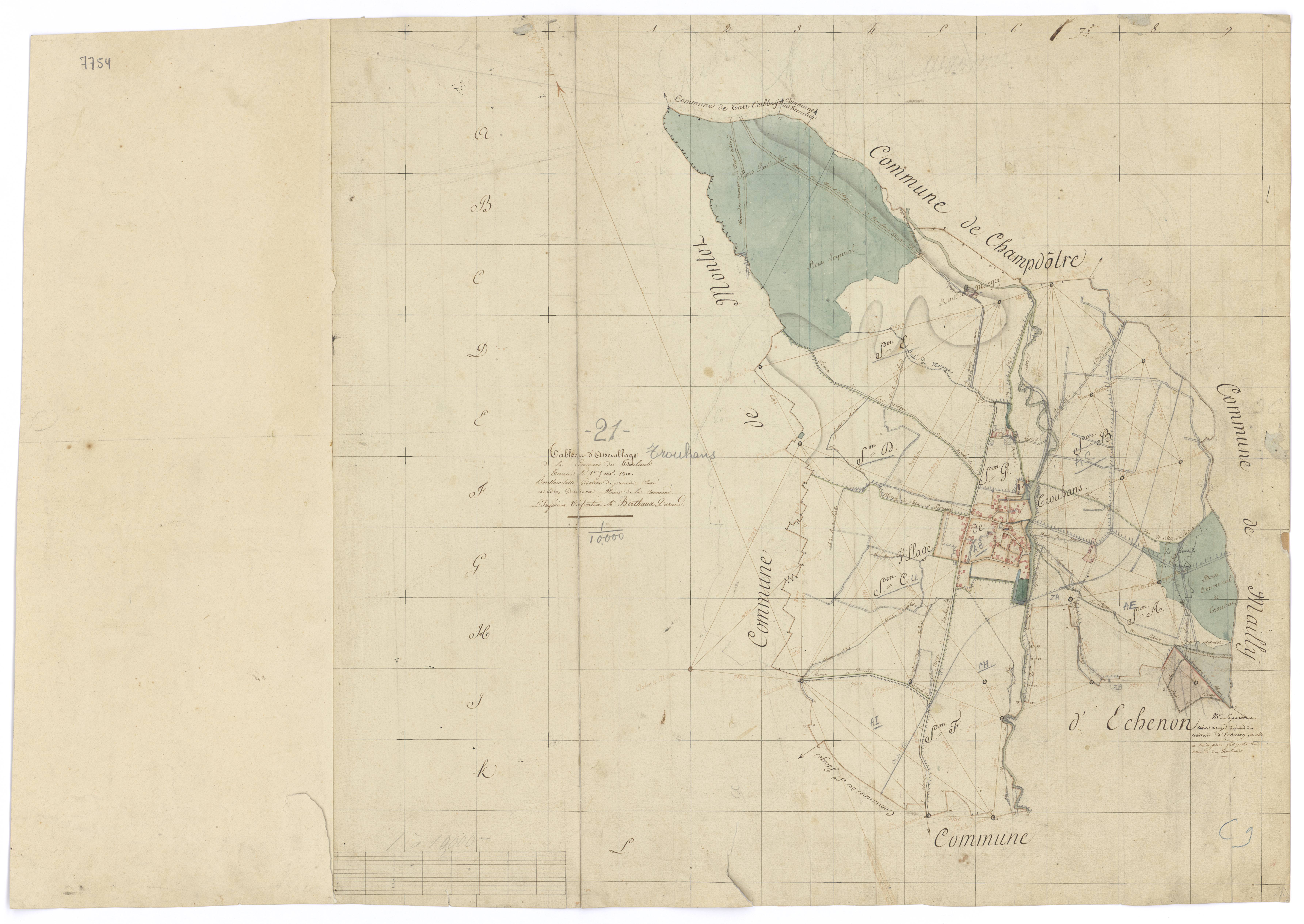 Trouhans - Tableau d'assemblage - 3 P PLAN 645/1